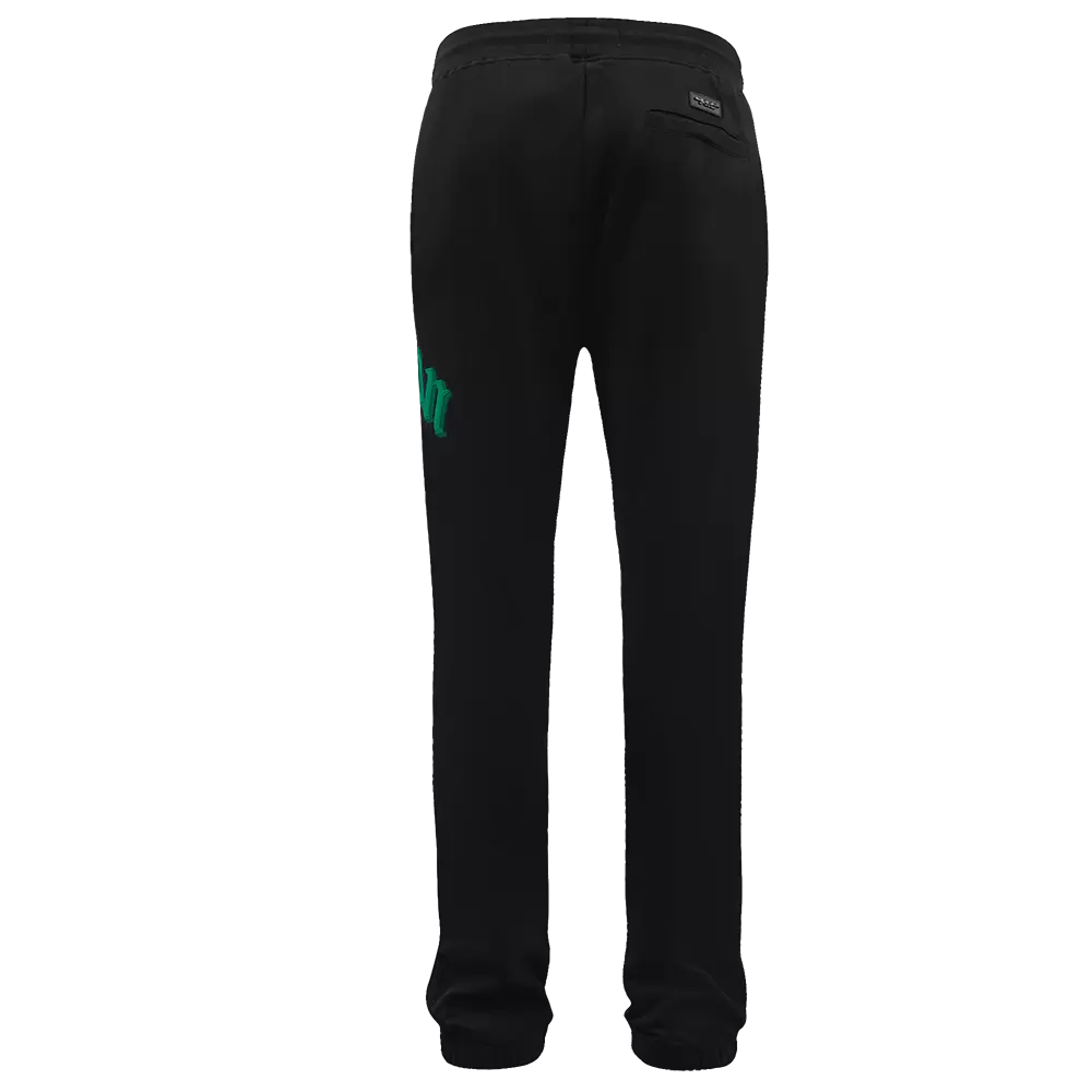 Pro Standard Men's NBA Boston Celtics Old English Sweatpants -Black - BLACK