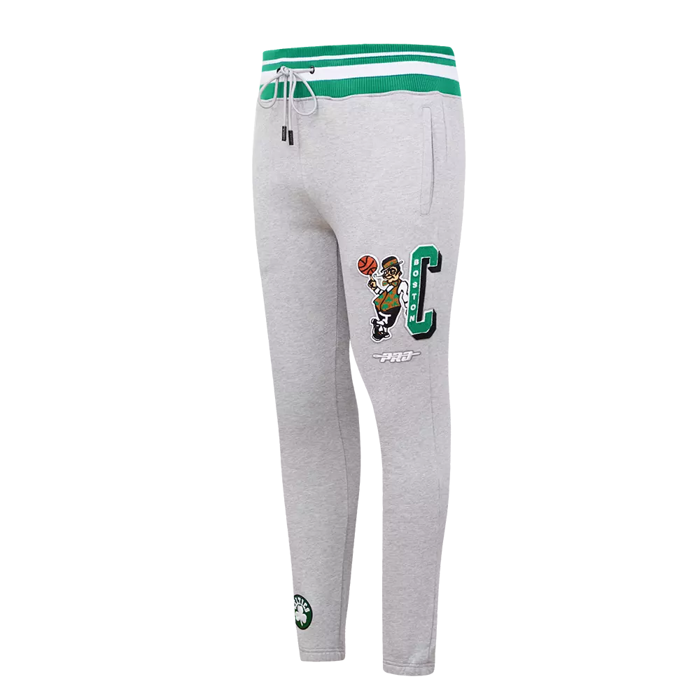 Pro Standard Men's NBA Boston Celtics Mashup Rib Sweatpants - Grey/Green - GREY/GREEN
