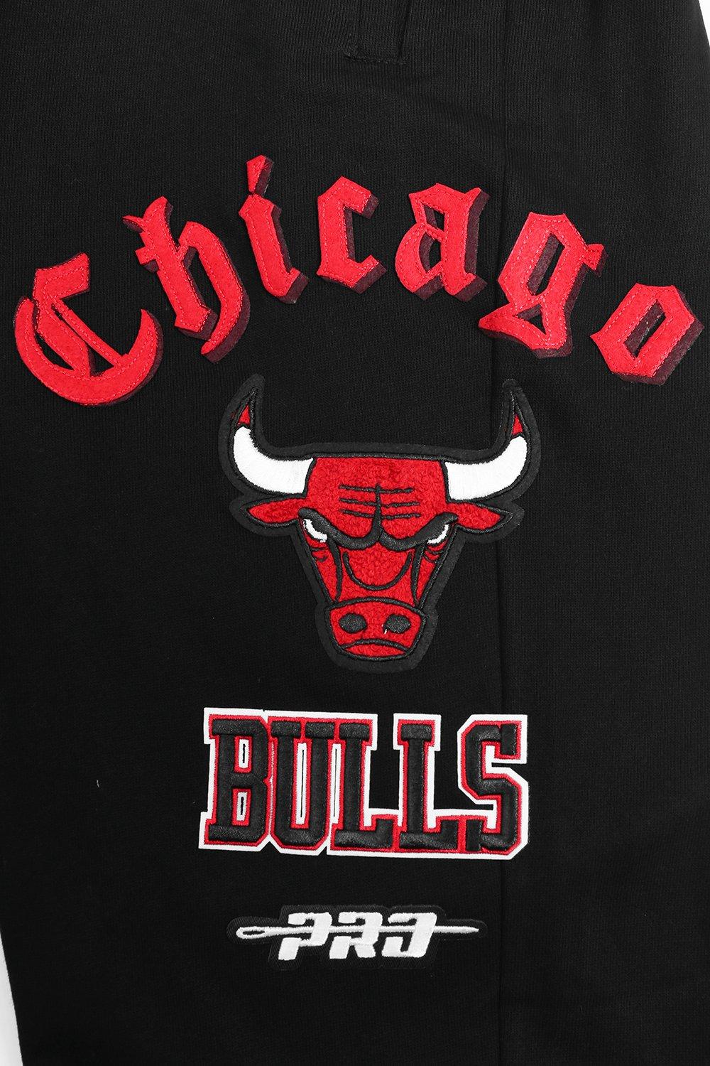 Pro Standard Men's NBA Chicago Bulls Old English Sweatpants -Black - BLACK Thumbnail View 5