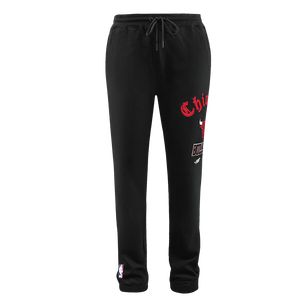 Pro Standard Men's NBA Chicago Bulls Old English Sweatpants -Black