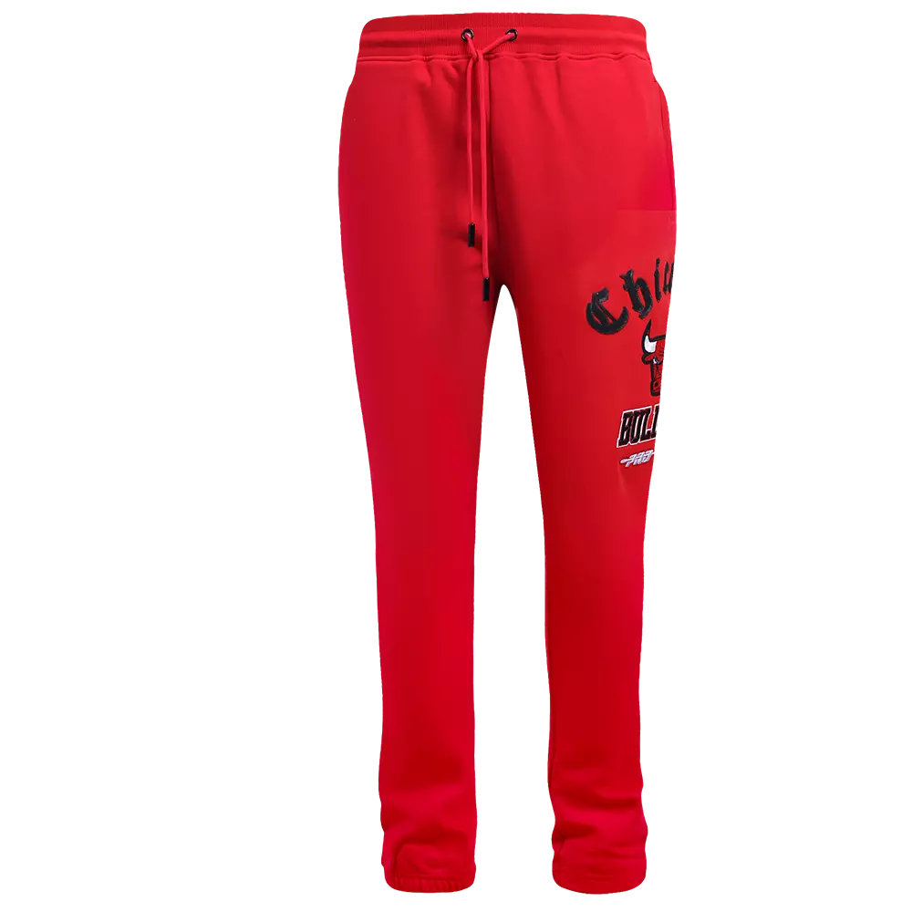 Pro Standard Men's NBA Chicago Bulls Old English Sweatpants - Red - RED