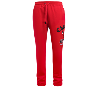 Pro Standard Men's NBA Chicago Bulls Old English Sweatpants -Red