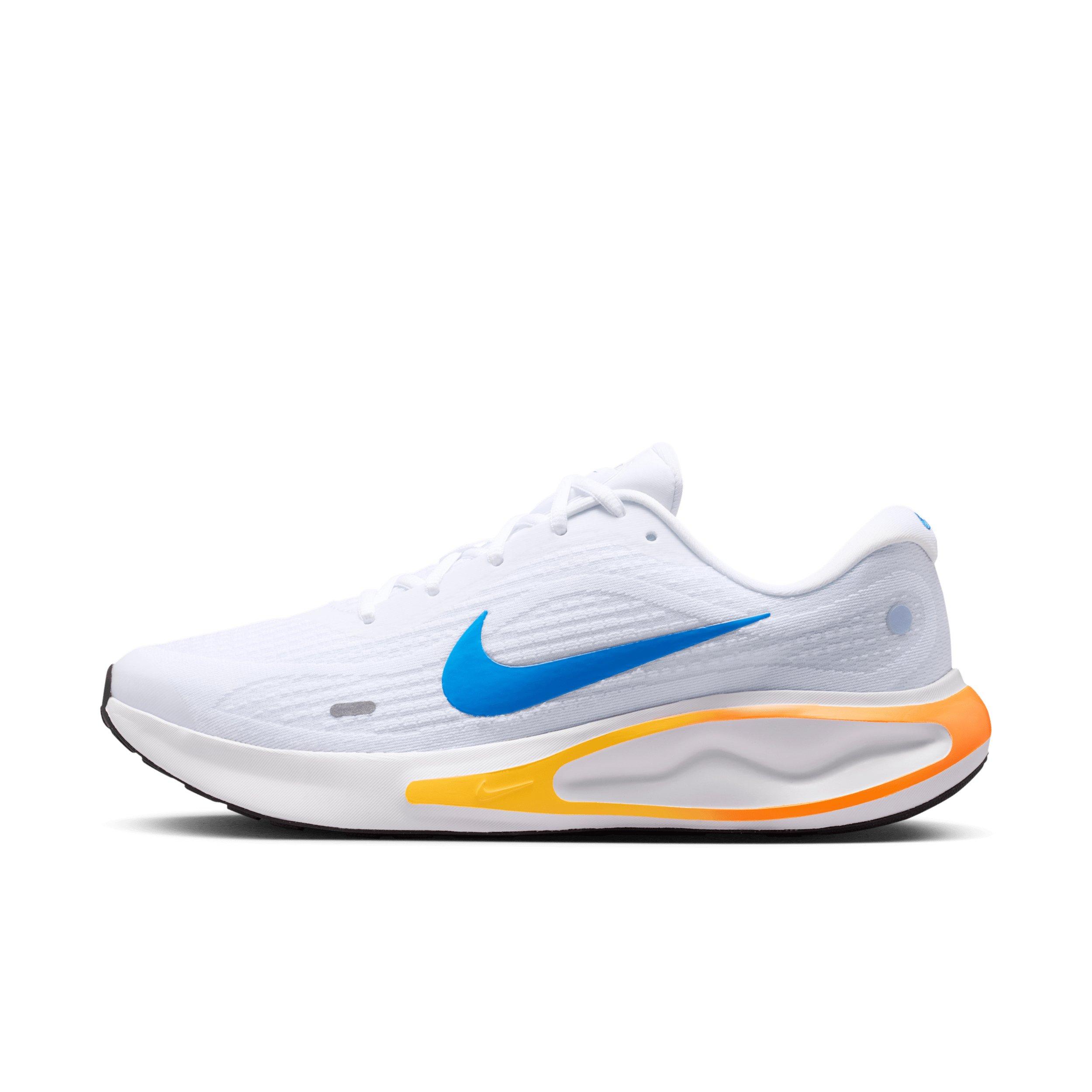 Nike Journey Run "White/Total Orange/Hydrogen Blue/Blue Crystal" Men's Running Shoe - WHITE/ORANGE/BLUE/BLUE Thumbnail View 2
