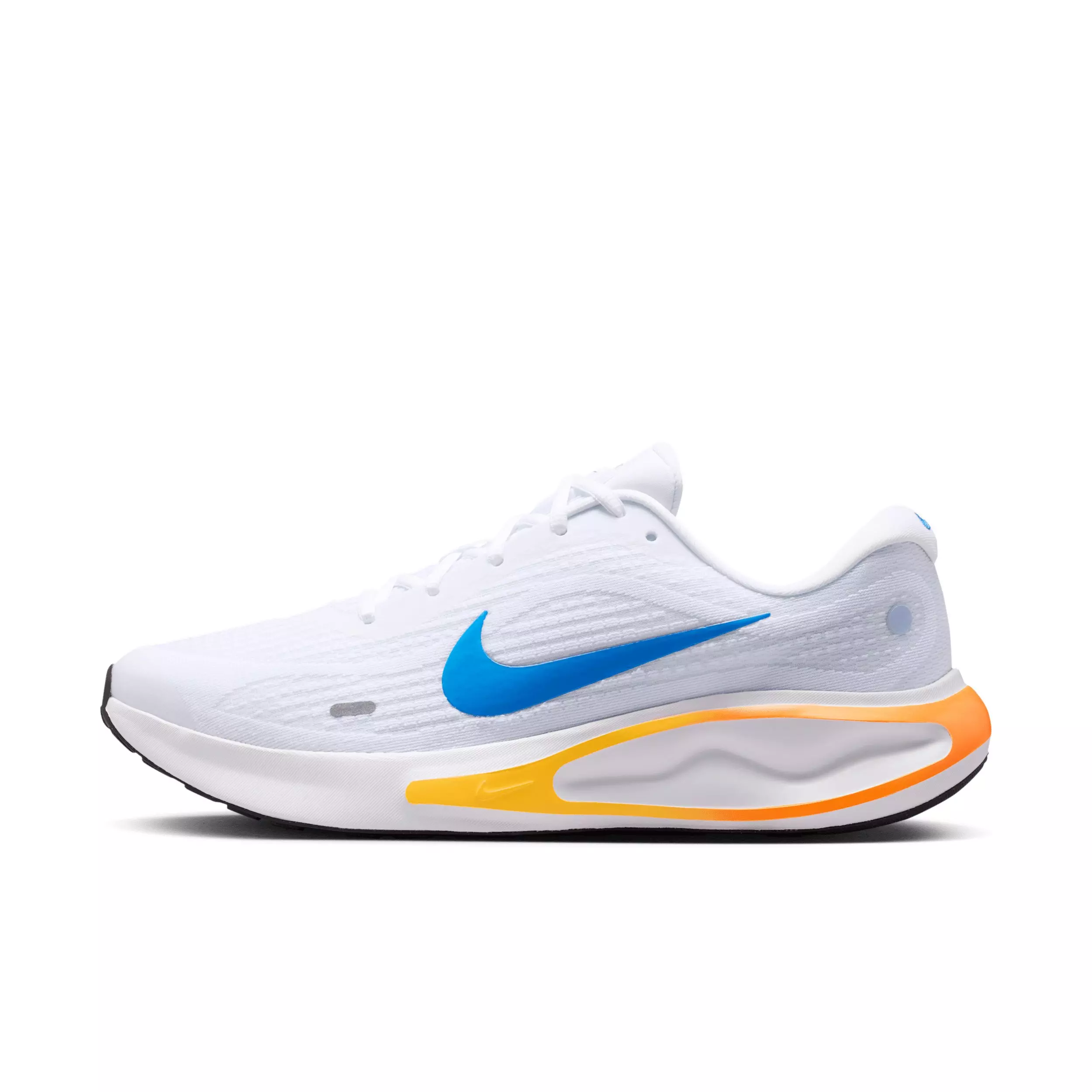 Nike Journey Run "White/Total Orange/Hydrogen Blue/Blue Crystal" Men's Running Shoe - WHITE/ORANGE/BLUE/BLUE