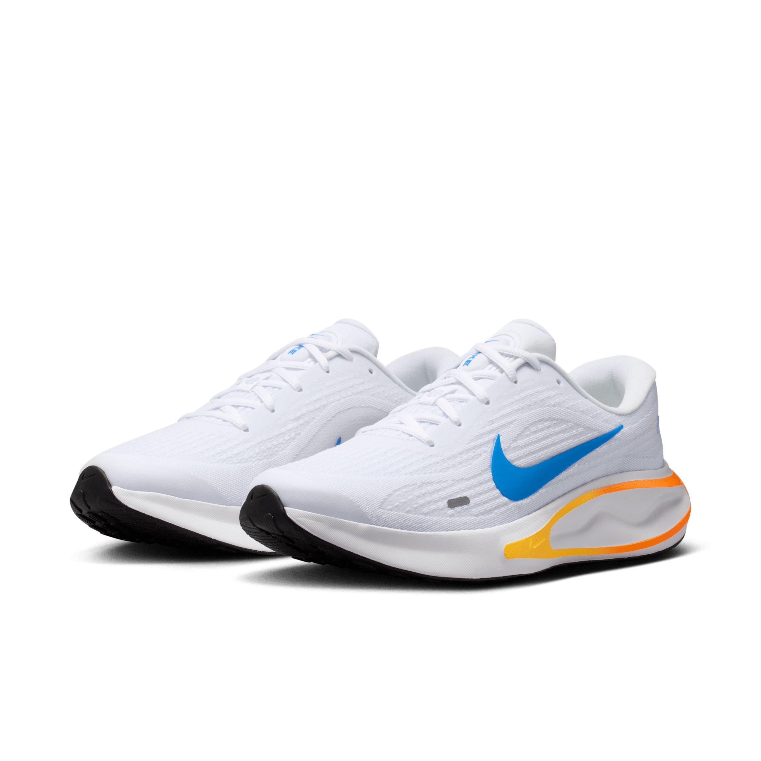 Nike Journey Run "White/Total Orange/Hydrogen Blue/Blue Crystal" Men's Running Shoe - WHITE/ORANGE/BLUE/BLUE Thumbnail View 3