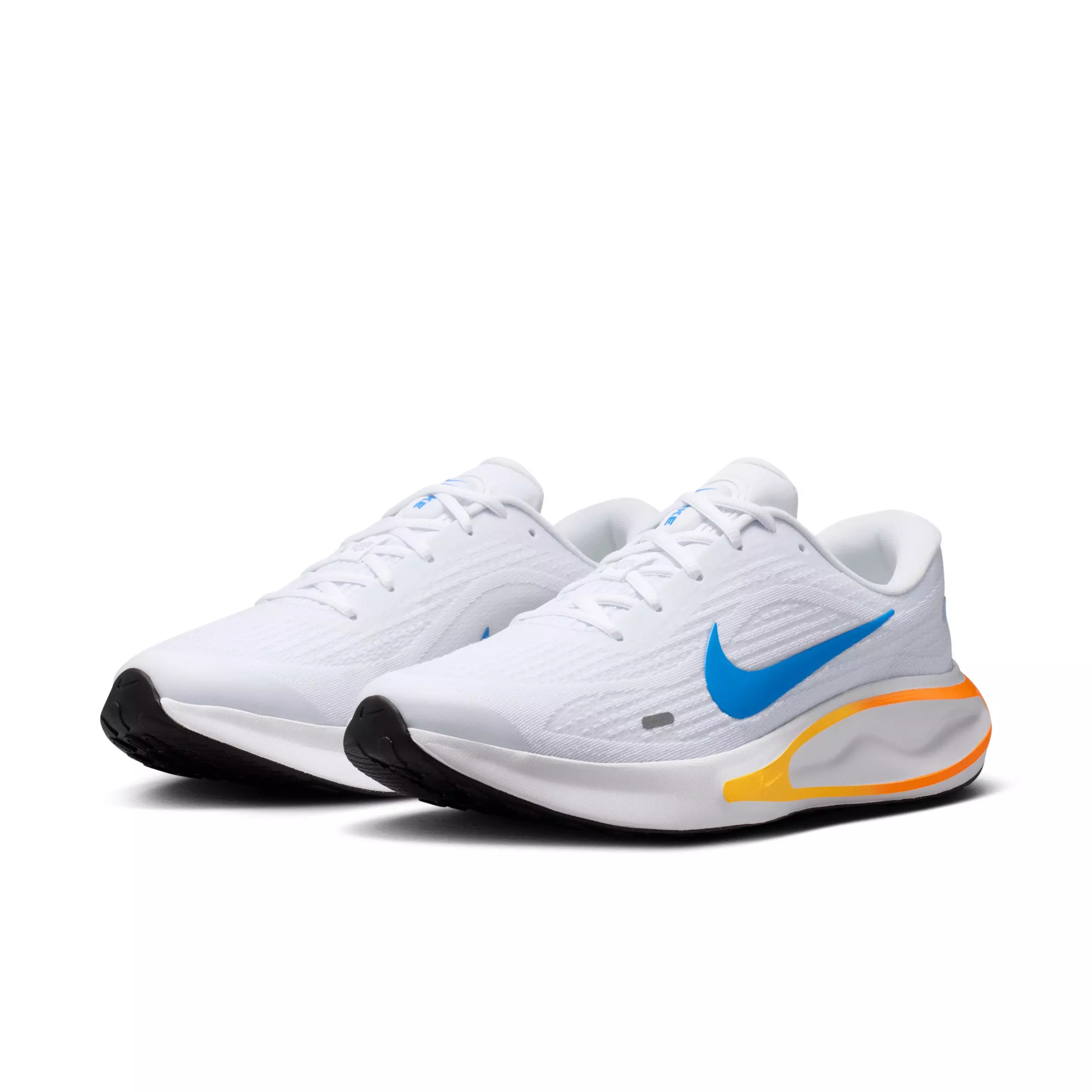 Nike Journey Run "White/Total Orange/Hydrogen Blue/Blue Crystal" Men's Running Shoe - WHITE/ORANGE/BLUE/BLUE