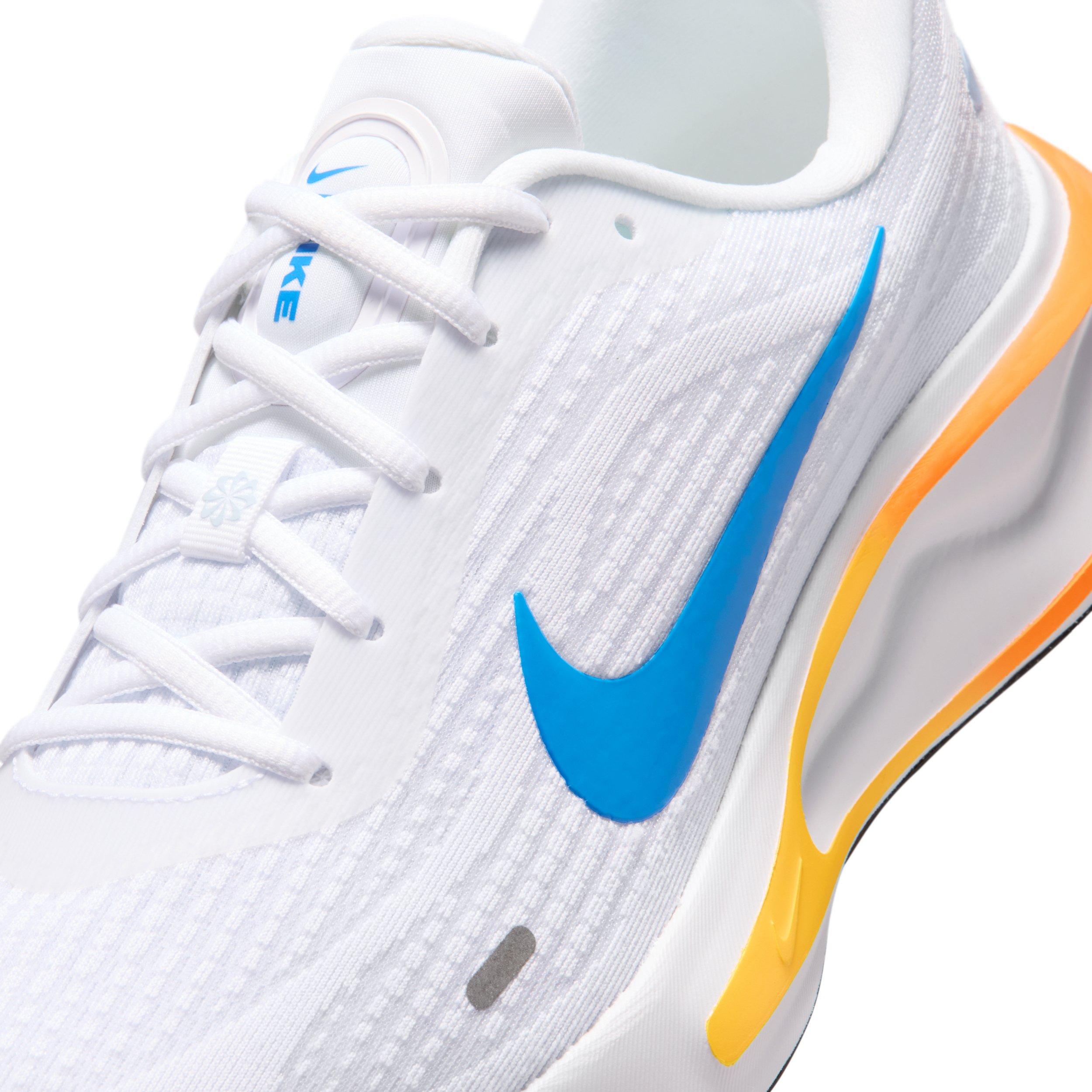 Nike Journey Run "White/Total Orange/Hydrogen Blue/Blue Crystal" Men's Running Shoe - WHITE/ORANGE/BLUE/BLUE Thumbnail View 7