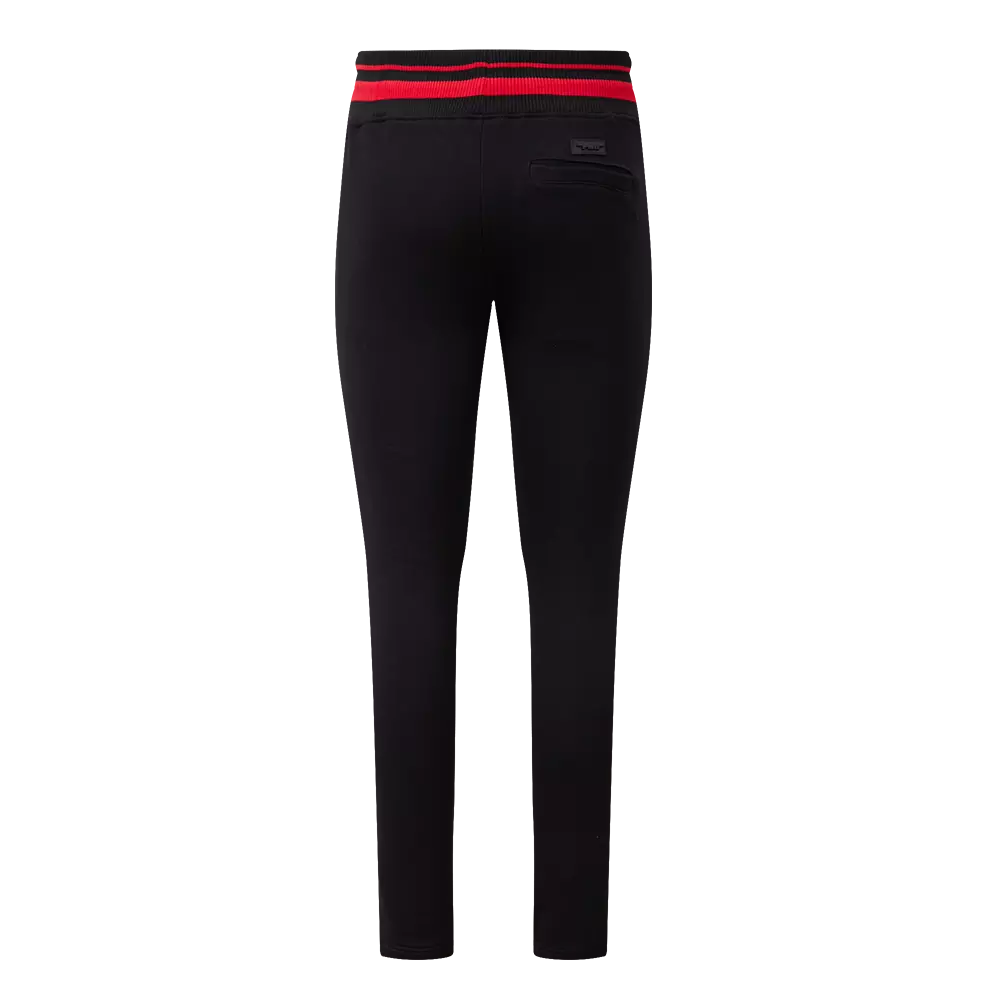 Pro Standard Men's NBA Chicago Bulls Mashup Rib Sweatpants - Black/Red - BLACK/RED
