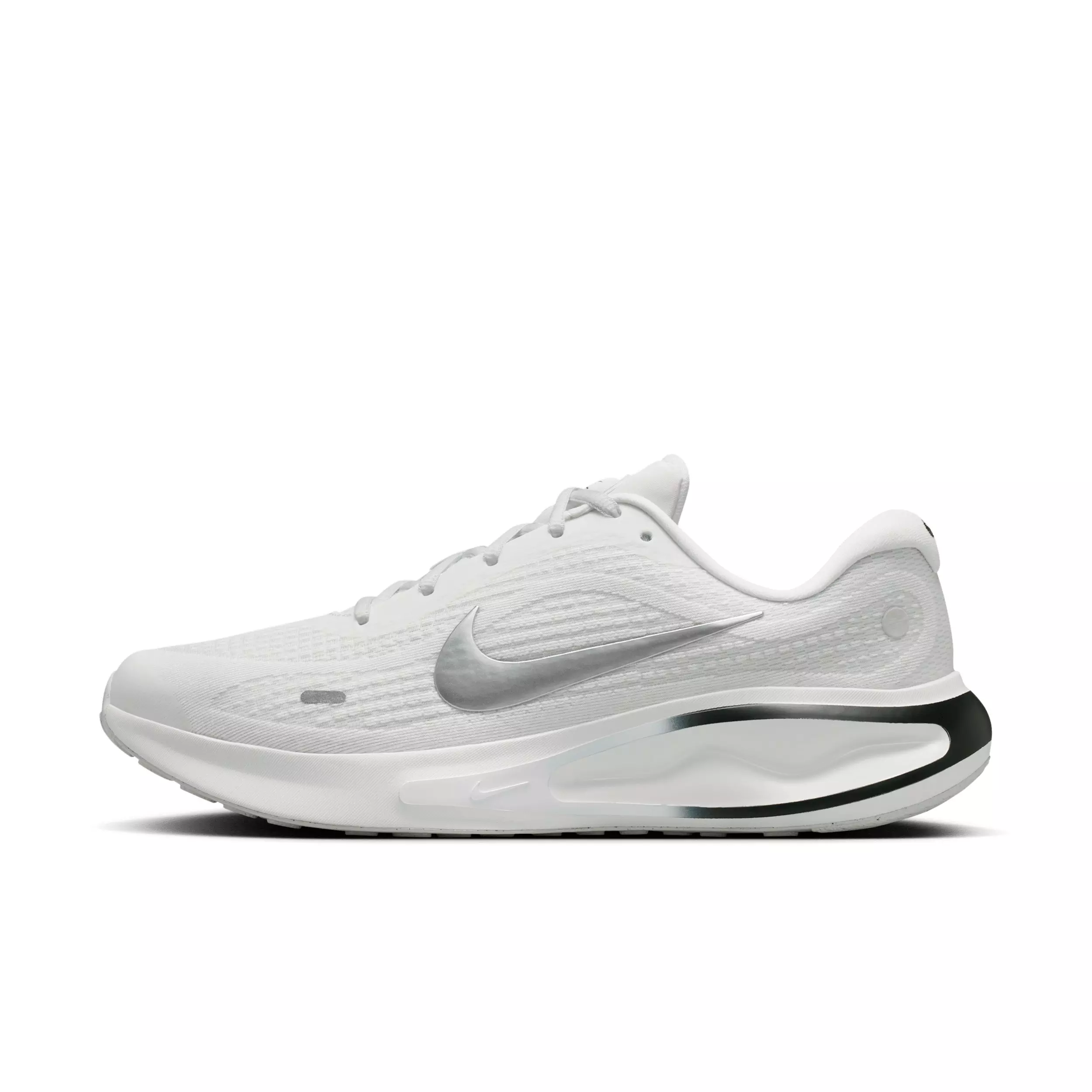 Nike Journey Run "Summit White/Black/White/Metallic Silver" Men's Running Shoe - WHITE/BLACK/WHITE/SILVER