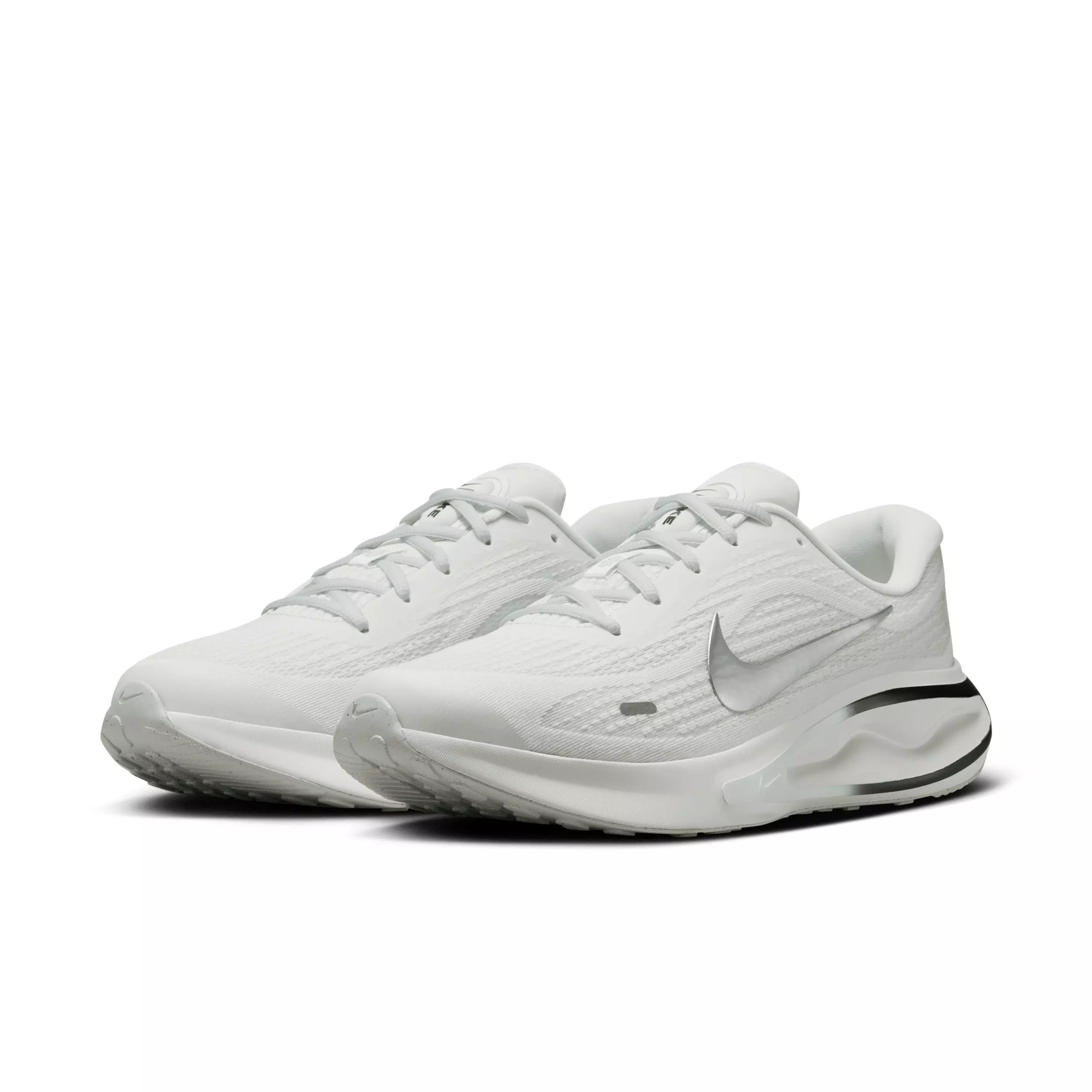 Nike Journey Run "Summit White/Black/White/Metallic Silver" Men's Running Shoe - WHITE/BLACK/WHITE/SILVER