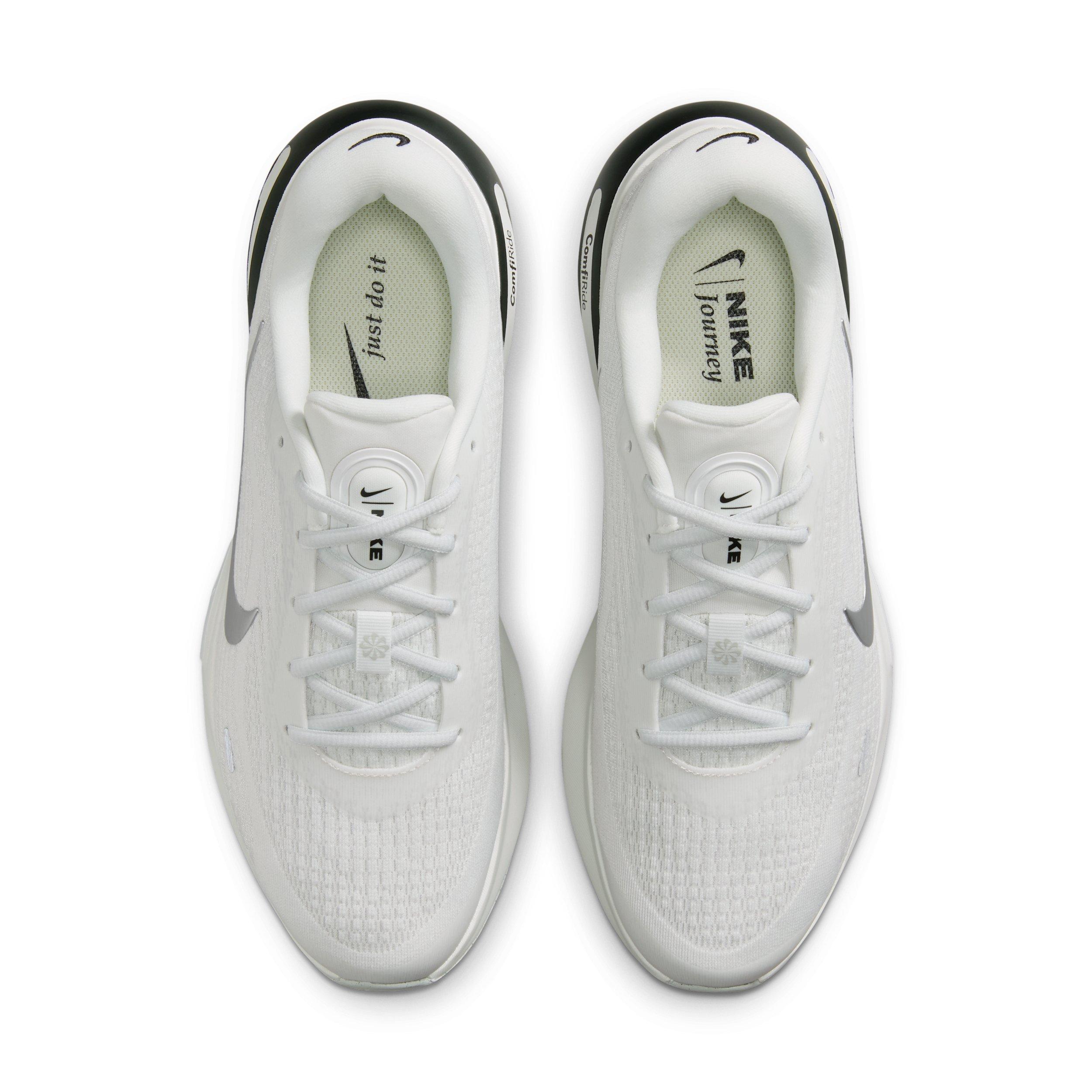 Nike Journey Run "Summit White/Black/White/Metallic Silver" Men's Running Shoe - WHITE/BLACK/WHITE/SILVER Thumbnail View 4