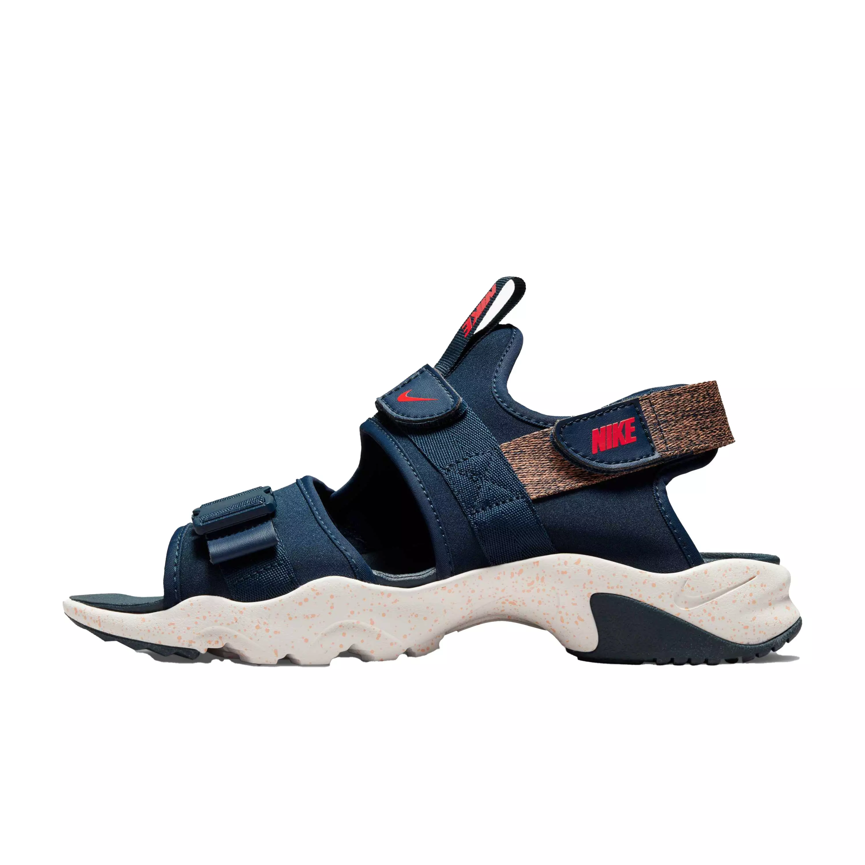 Nike Canyon "Armory Navy/Chile Red/Light Cognac" Men's Sandal - BLUE