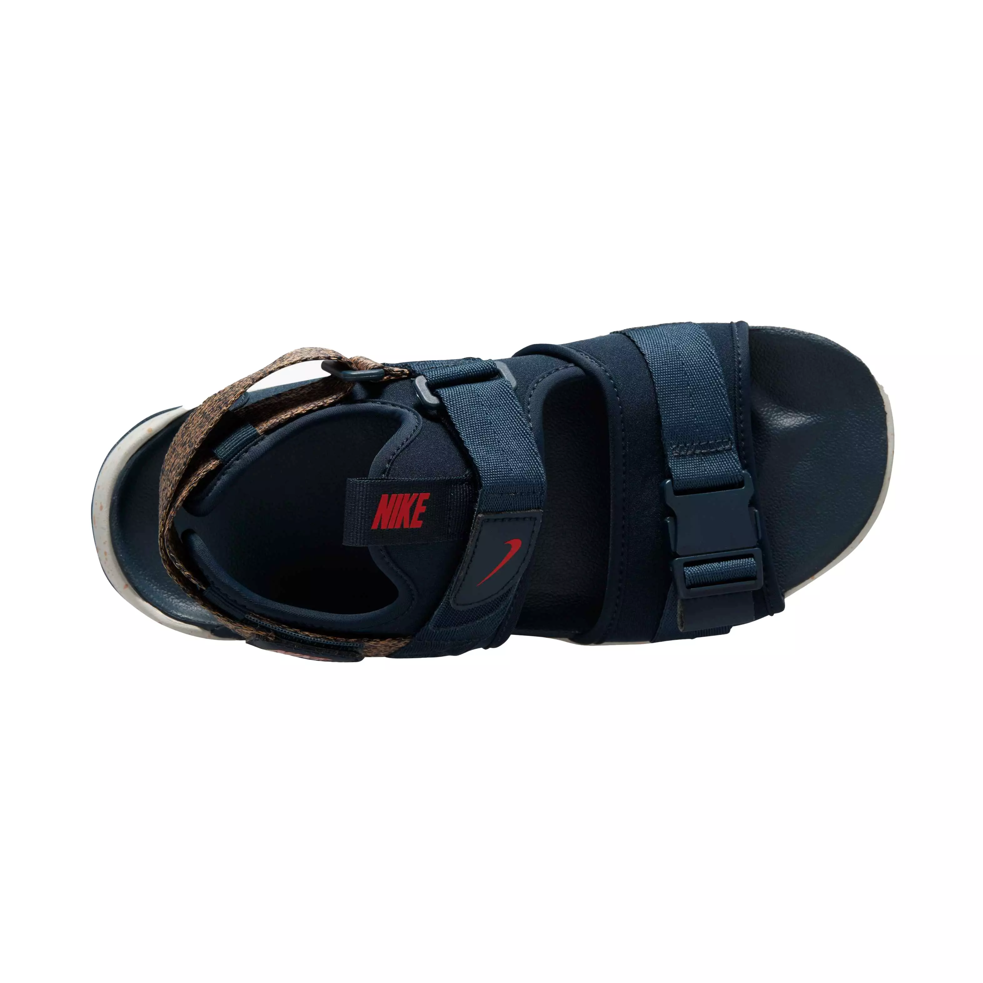 Nike Canyon "Armory Navy/Chile Red/Light Cognac" Men's Sandal - BLUE