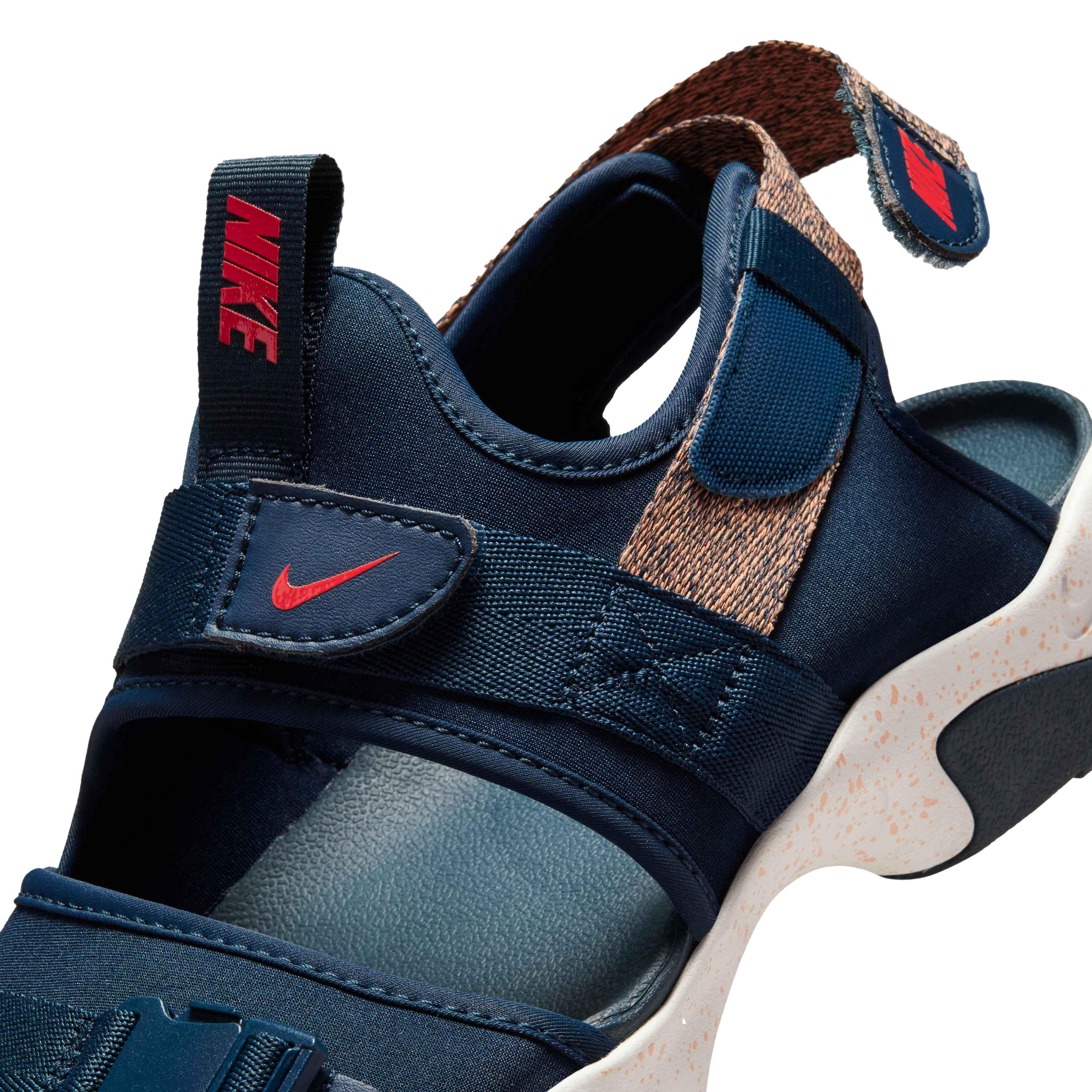 Nike Canyon "Armory Navy/Chile Red/Light Cognac" Men's Sandal - BLUE Thumbnail View 7
