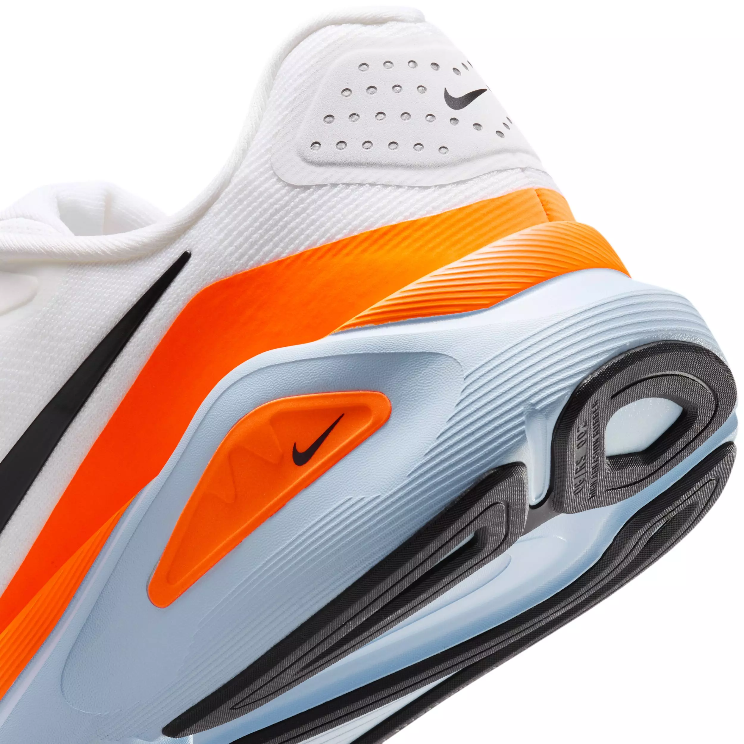 Nike Structure 26 "White/Hydrogen Blue/Total Orange/Black" Men's Running Shoe - WHITE/BLUE/ORANGE/BLACK