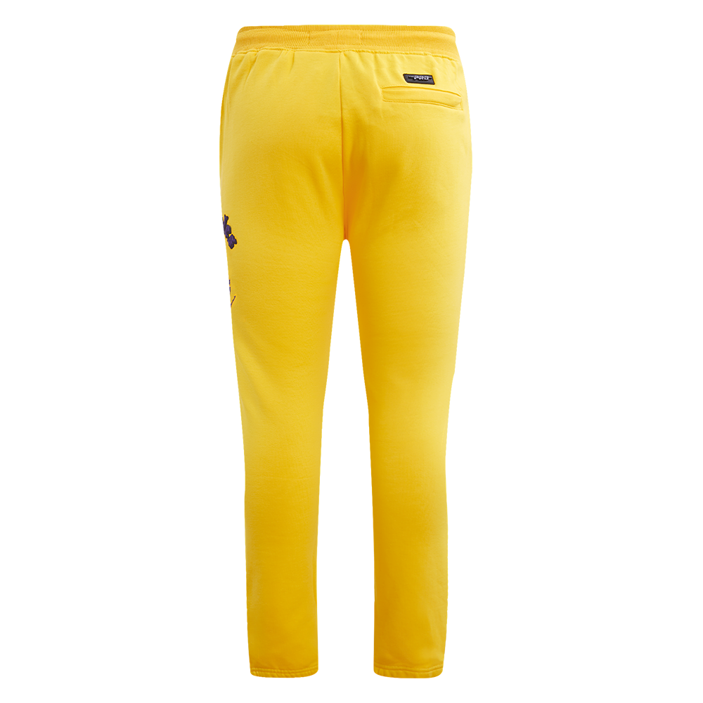 Pro Standard Men's NBA Los Angeles Lakers Old English Sweatpants -Yellow - YELLOW Thumbnail View 2