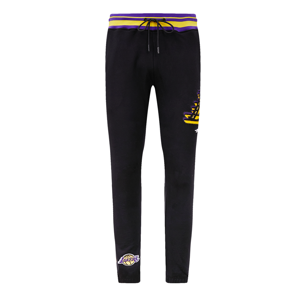 Pro Standard Men's NBA Los Angeles Lakers Mashup Rib Sweatpants - Black/Purple - BLACK/PURPLE Thumbnail View 1