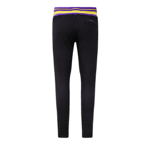 Pro Standard Men's NBA Los Angeles Lakers Mashup Rib Sweatpants -Black/Purple