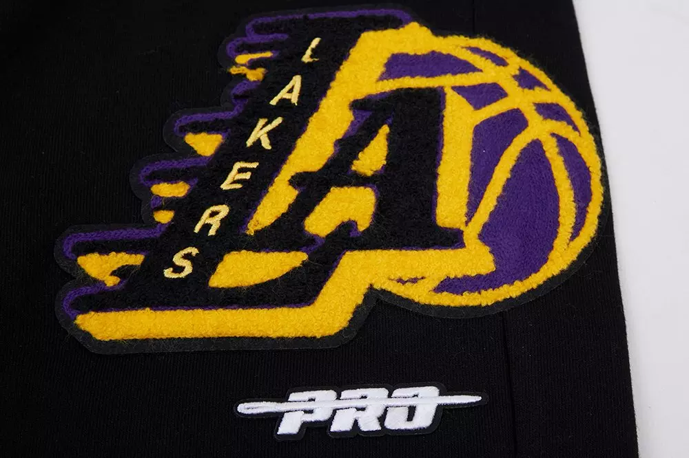 Pro Standard Men's NBA Los Angeles Lakers Mashup Rib Sweatpants - Black/Purple - BLACK/PURPLE