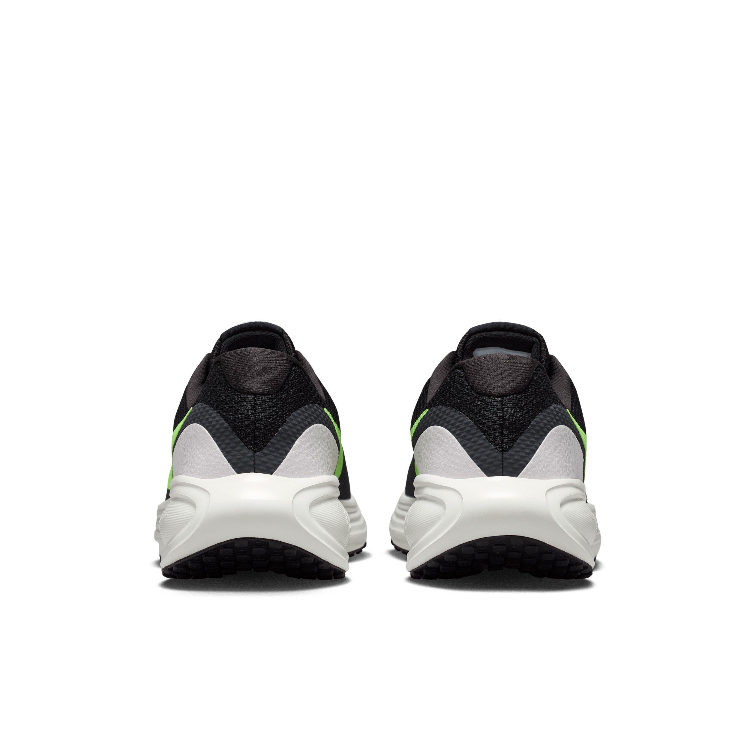 Nike Revolution 8 "Black/Summit White/Football Grey/Lime Blast" Men's Running Shoe - BLACK/WHITE/GREY/LIME Thumbnail View 5