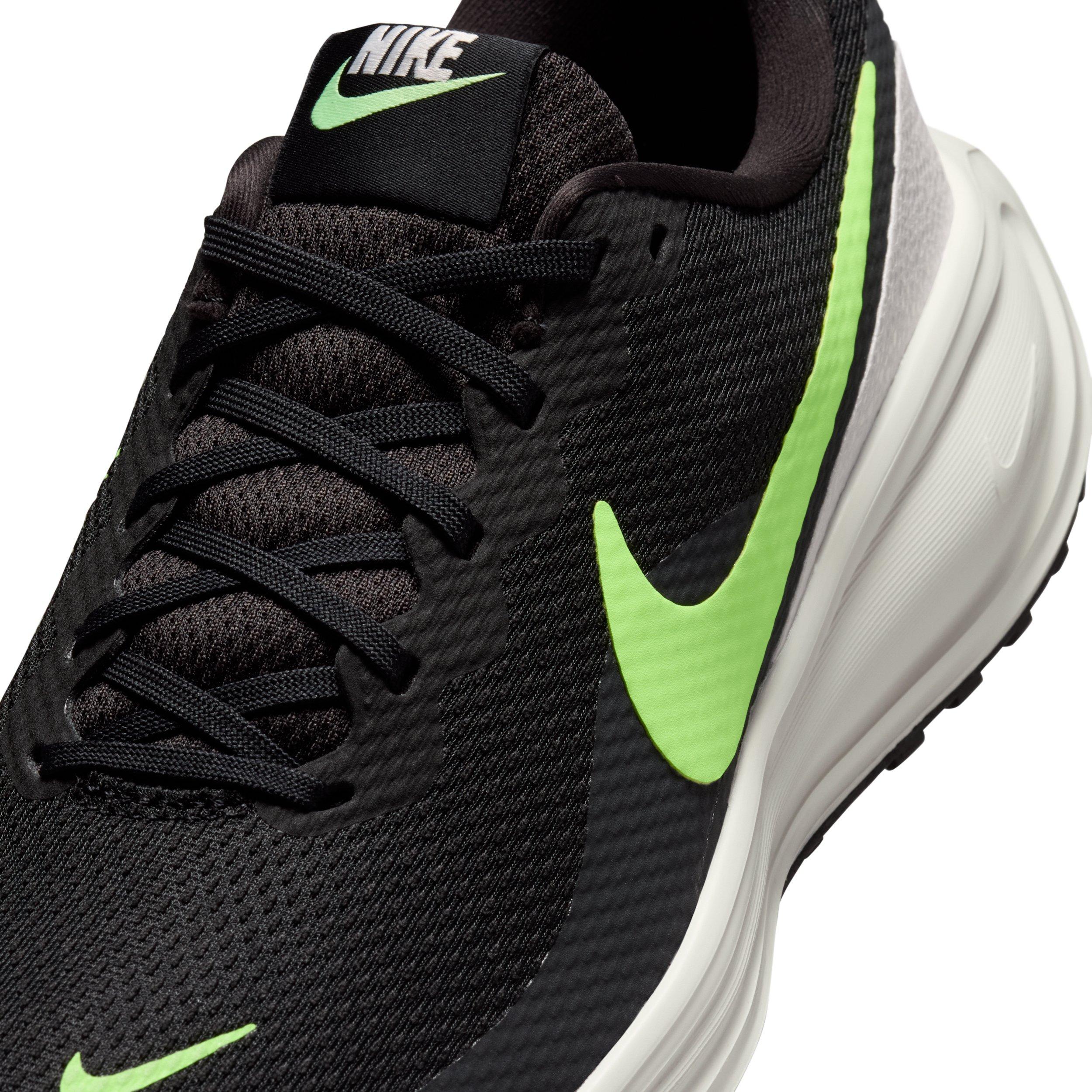 Nike Revolution 8 "Black/Summit White/Football Grey/Lime Blast" Men's Running Shoe - BLACK/WHITE/GREY/LIME Thumbnail View 7