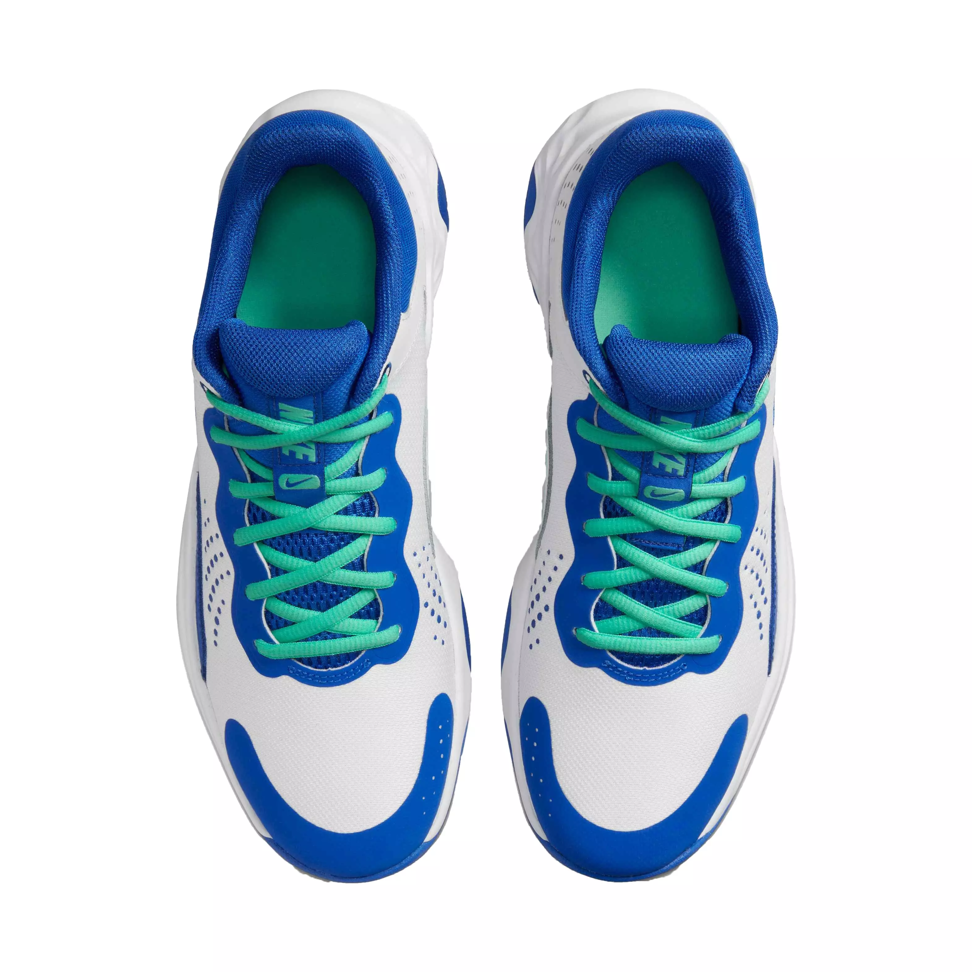 Nike Fly.By Mid 3 "White/Game Royal/Green Glow" Men's Basketball Shoe - WHITE/ROYAL/GREEN