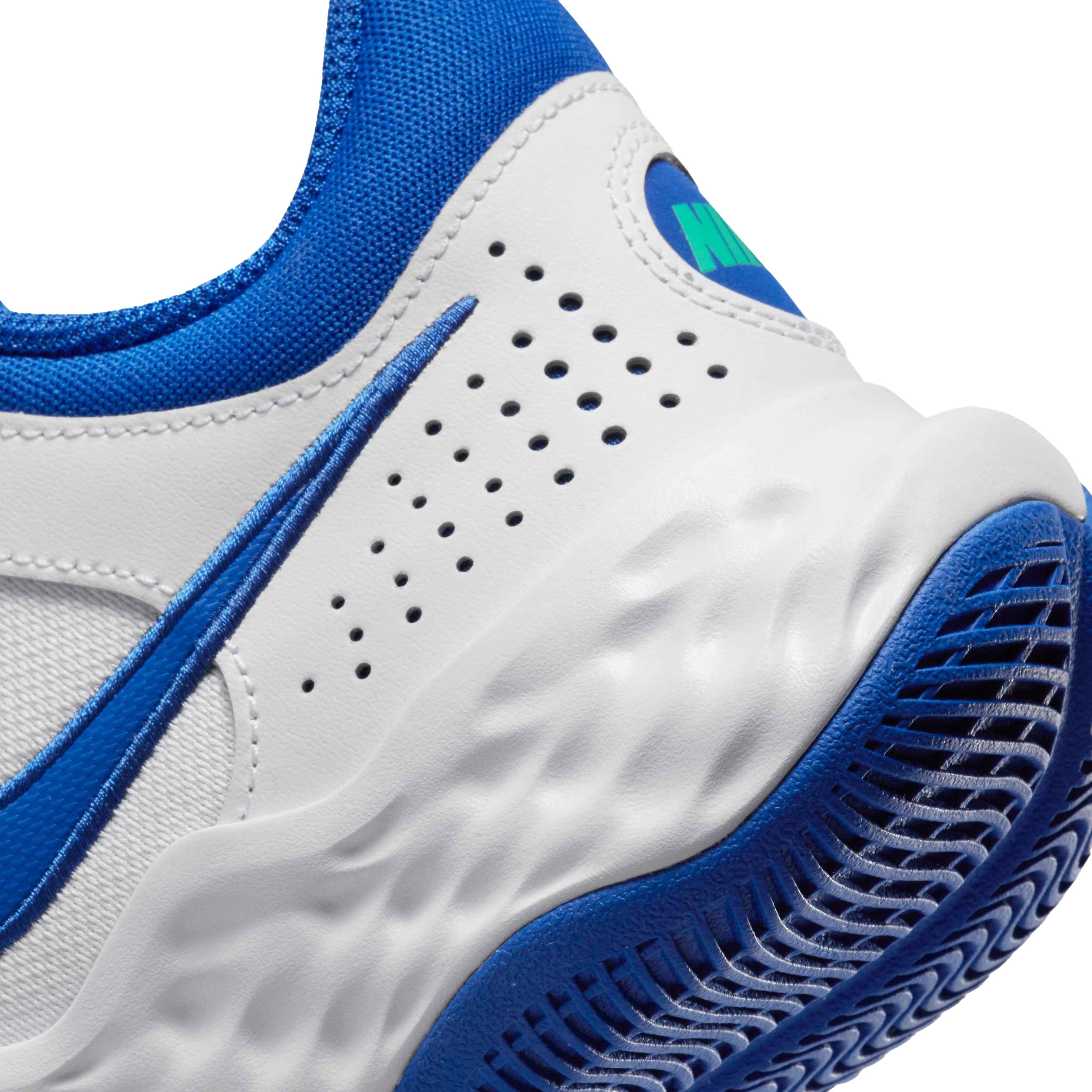 Nike Fly.By Mid 3 "White/Game Royal/Green Glow" Men's Basketball Shoe - WHITE/ROYAL/GREEN Thumbnail View 8