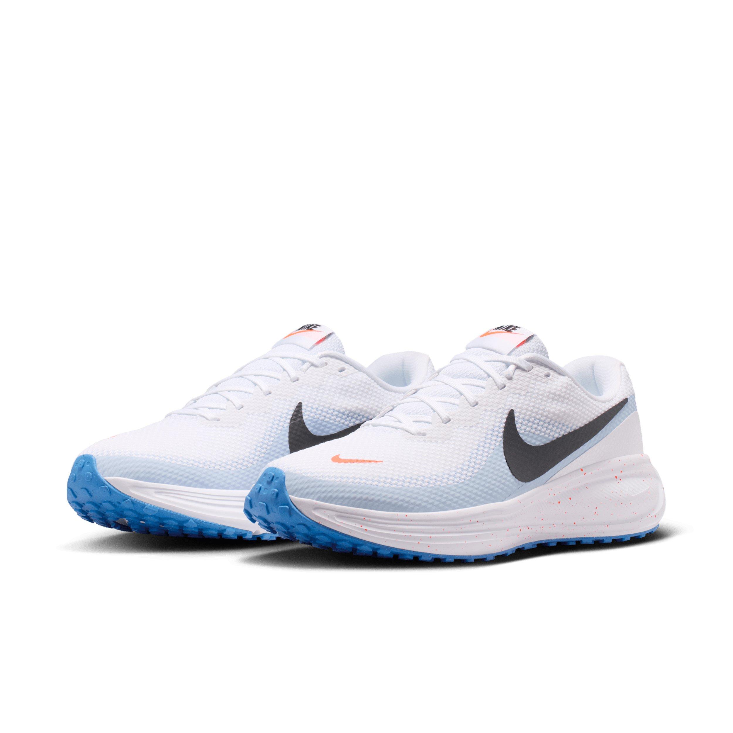 Nike Revolution 8 "White/Hydrogen Blue/Blue Crystal/Off Noir" Men's Running Shoe - WHITE/BLUE/BLUE/OFF NOIR Thumbnail View 3