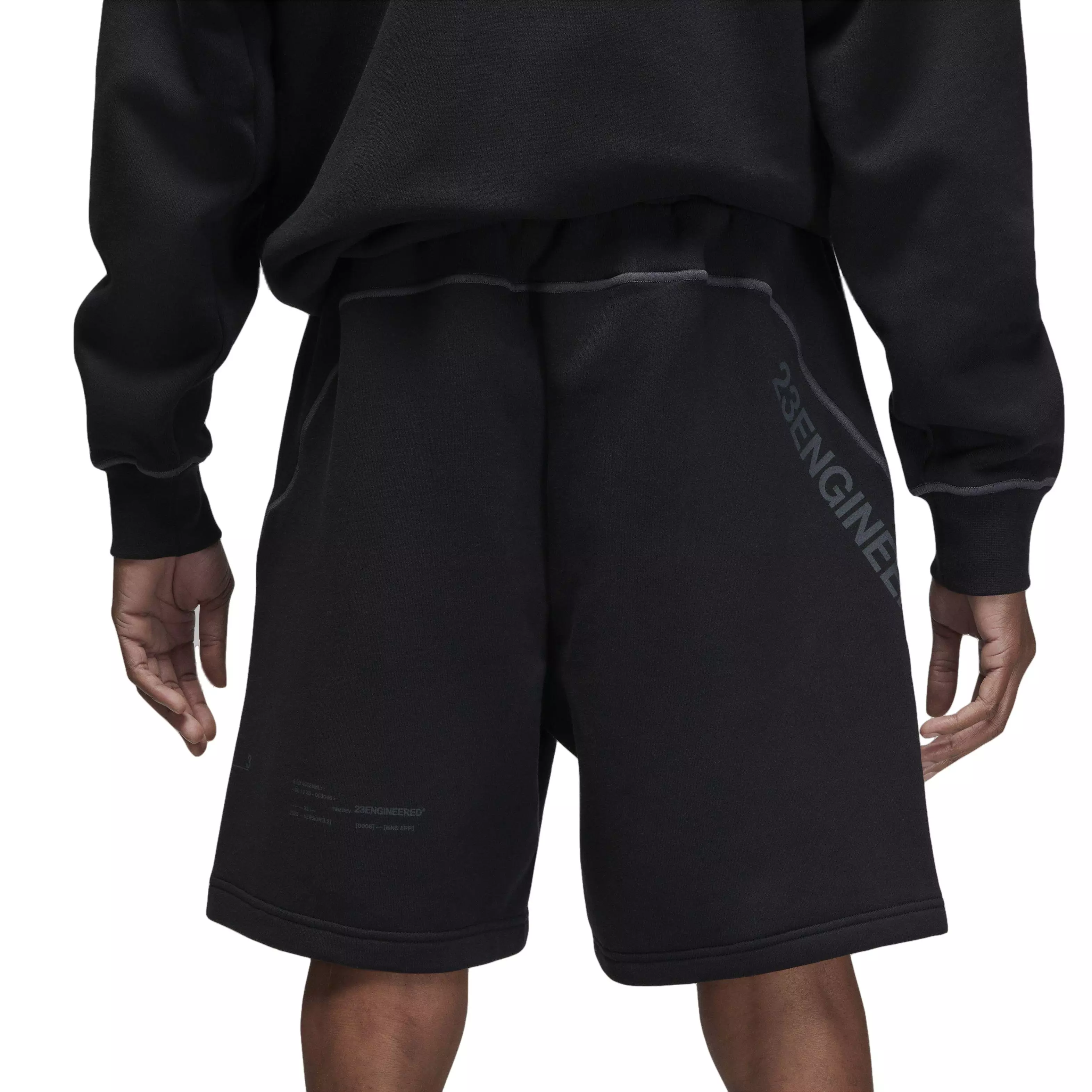 Jordan Men's 23 Engineered Fleece Shorts-Black - BLACK