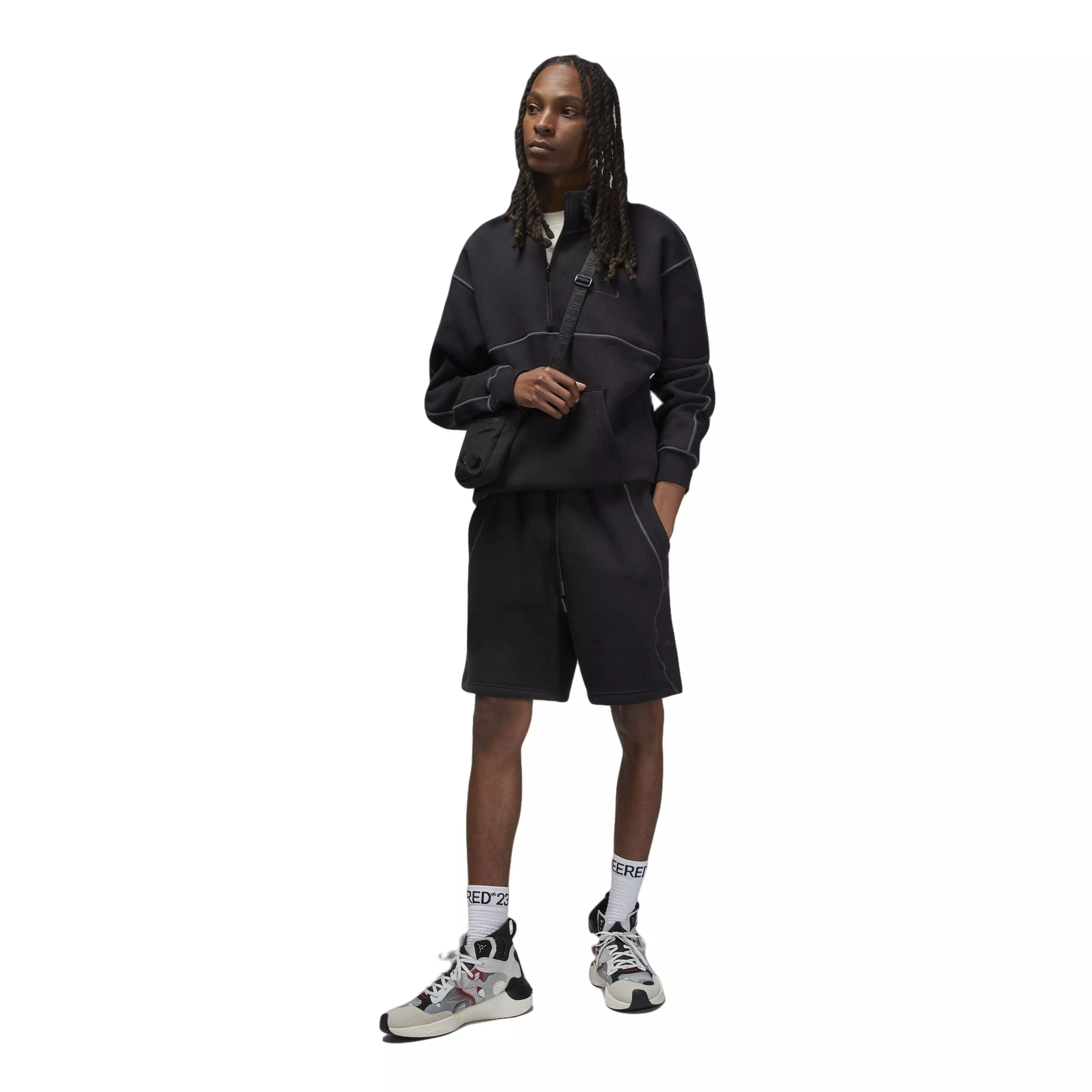 Jordan Men's 23 Engineered Fleece Shorts-Black - BLACK