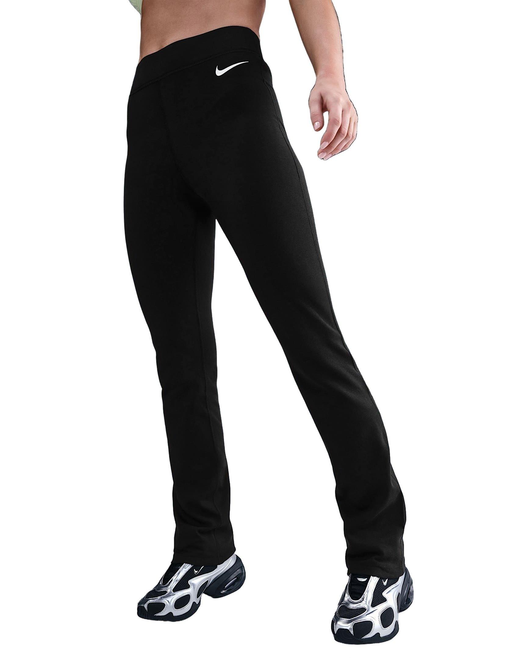 Nike Women's Sportswear Classic High-Waisted Bootcut Pants -Black - BLACK Thumbnail View 1