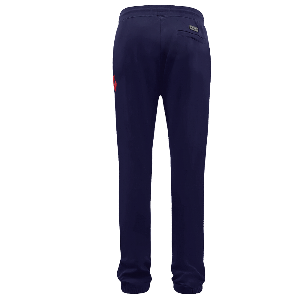 Pro Standard Men's MLB Atlanta Braves Old English Sweatpants - Navy - NAVY Thumbnail View 2