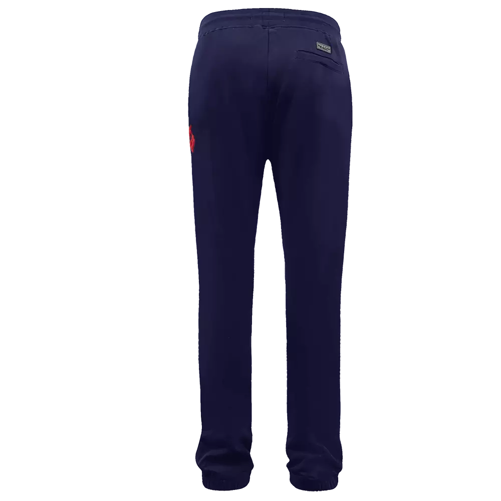 Pro Standard Men's MLB Atlanta Braves Old English Sweatpants - Navy - NAVY