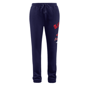 Pro Standard Men's MLB Atlanta Braves Old English Sweatpants -Navy