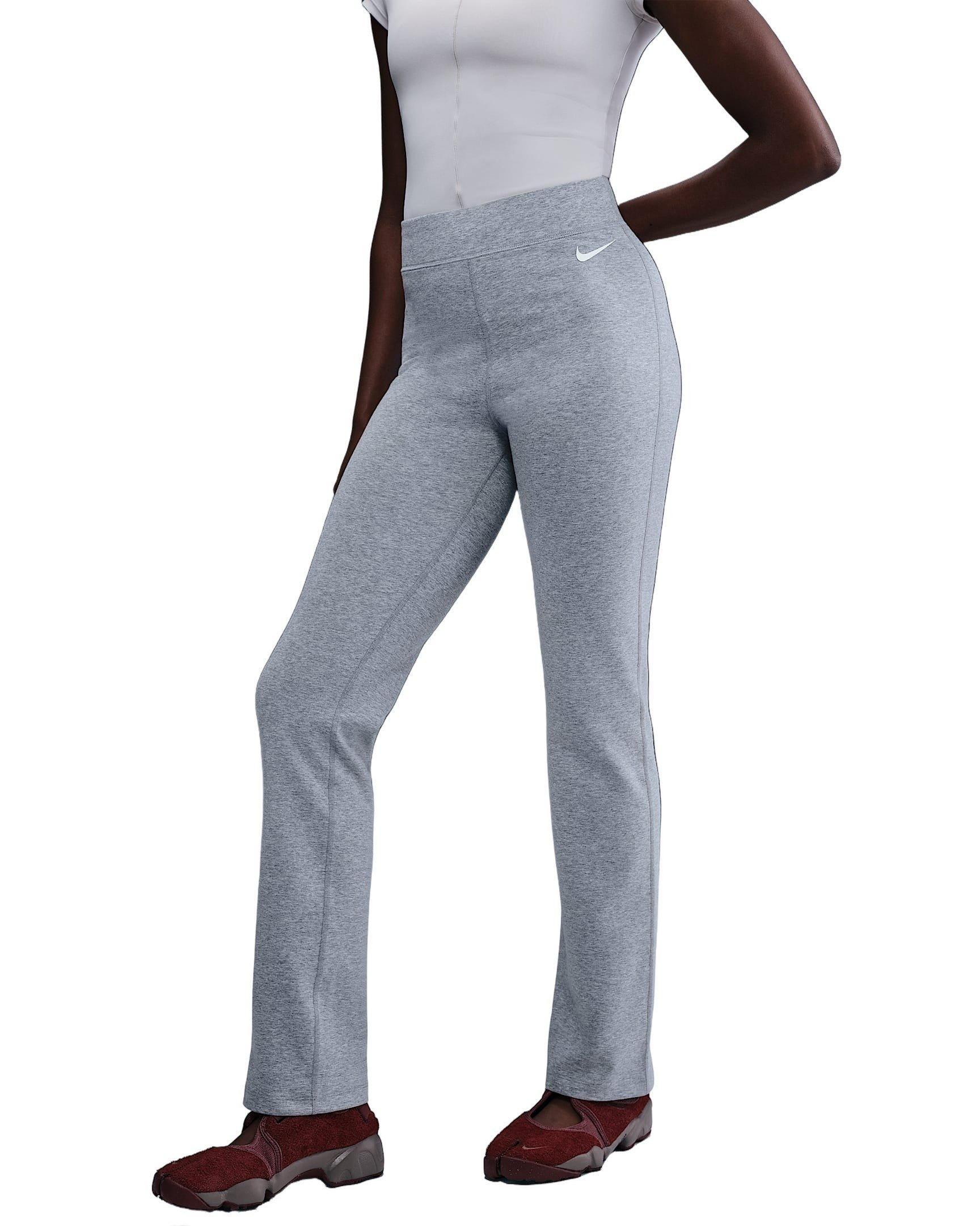 Nike Women's Sportswear Classic High-Waisted Bootcut Pants - Grey - GREY Thumbnail View 1