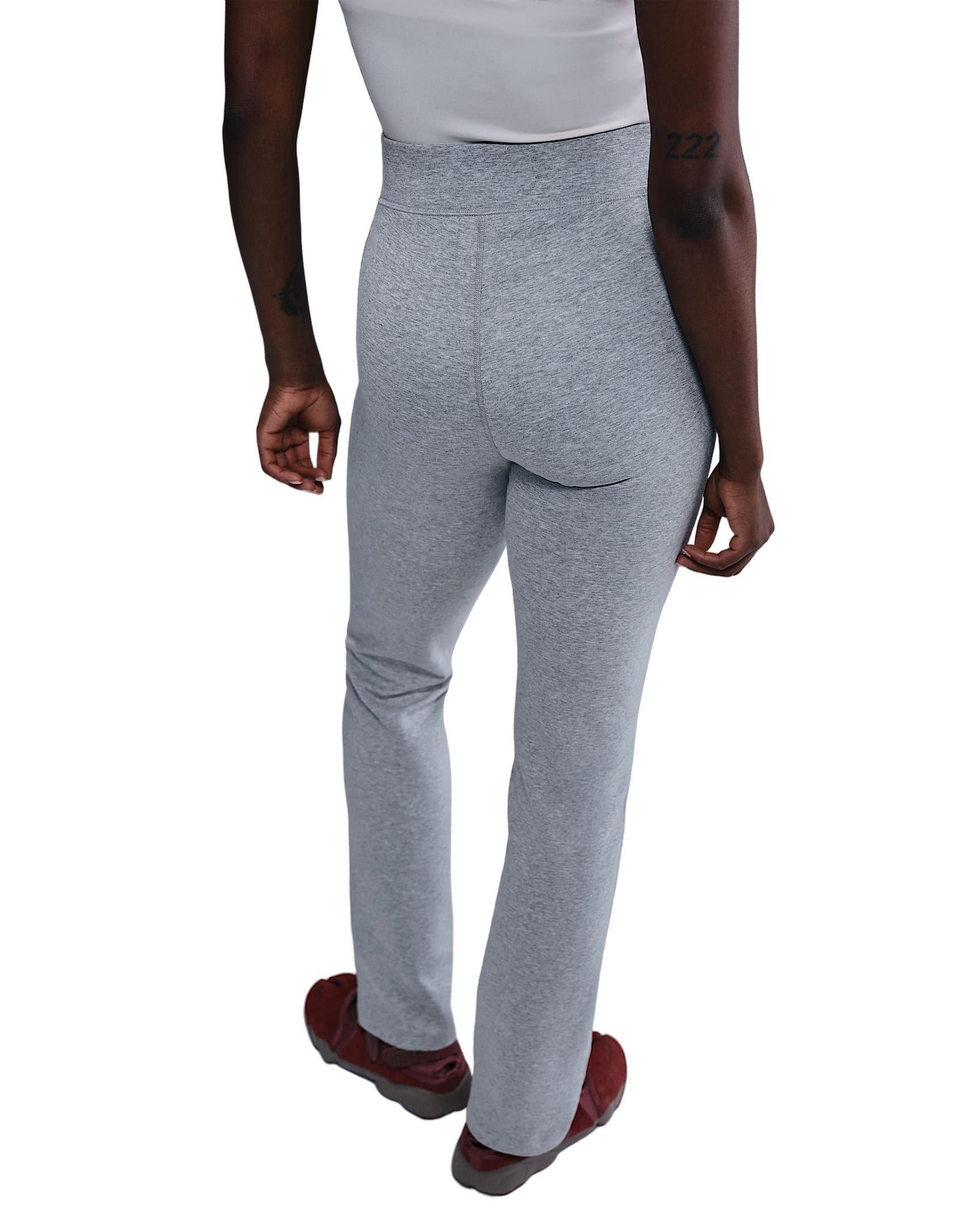 Nike Women's Sportswear Classic High-Waisted Bootcut Pants - Grey - GREY Thumbnail View 2