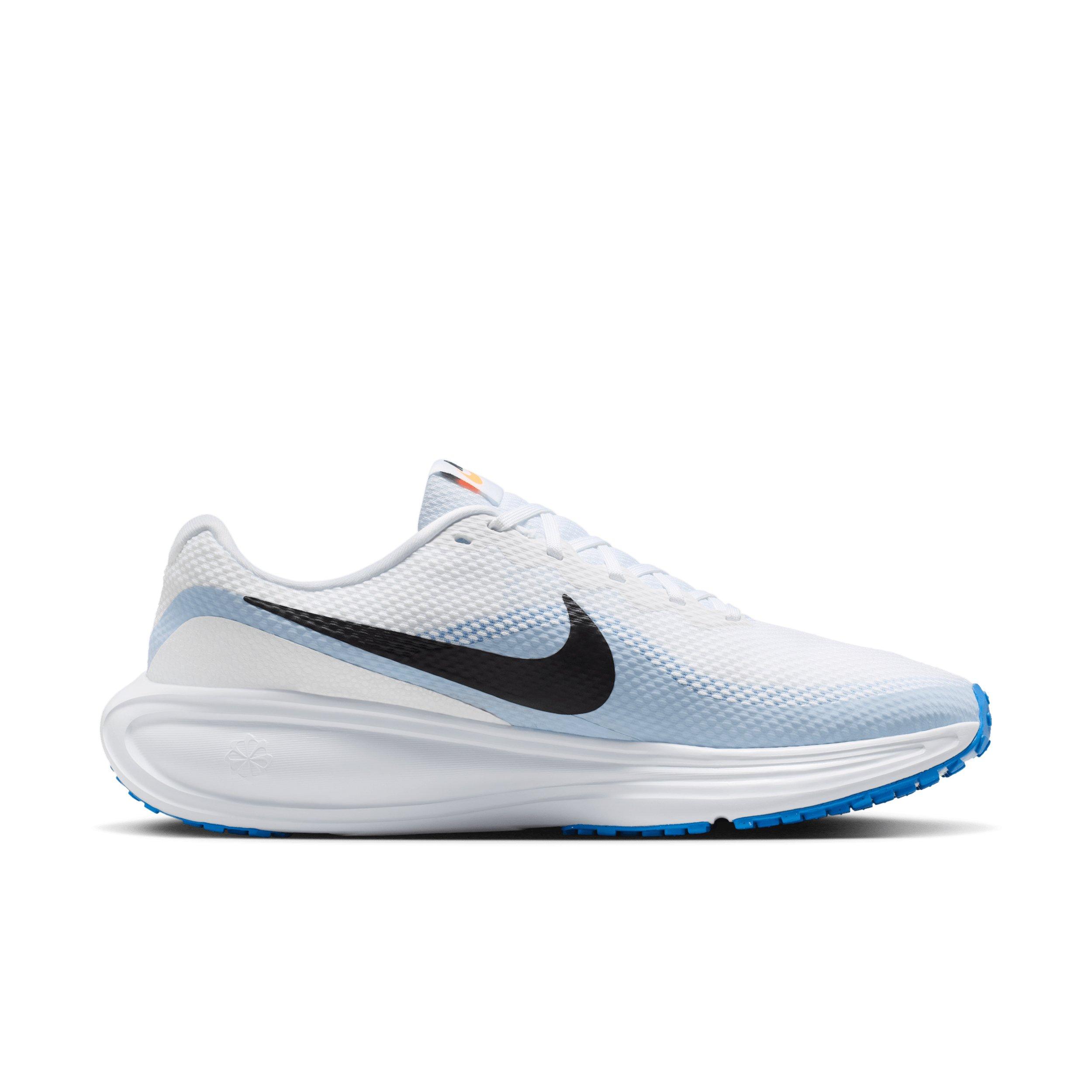 Nike Revolution 8 "White/Hydrogen Blue/Blue Crystal/Off Noir" Men's Wide Running Shoe - WHITE/BLUE/BLUE/OFF NOIR Thumbnail View 1