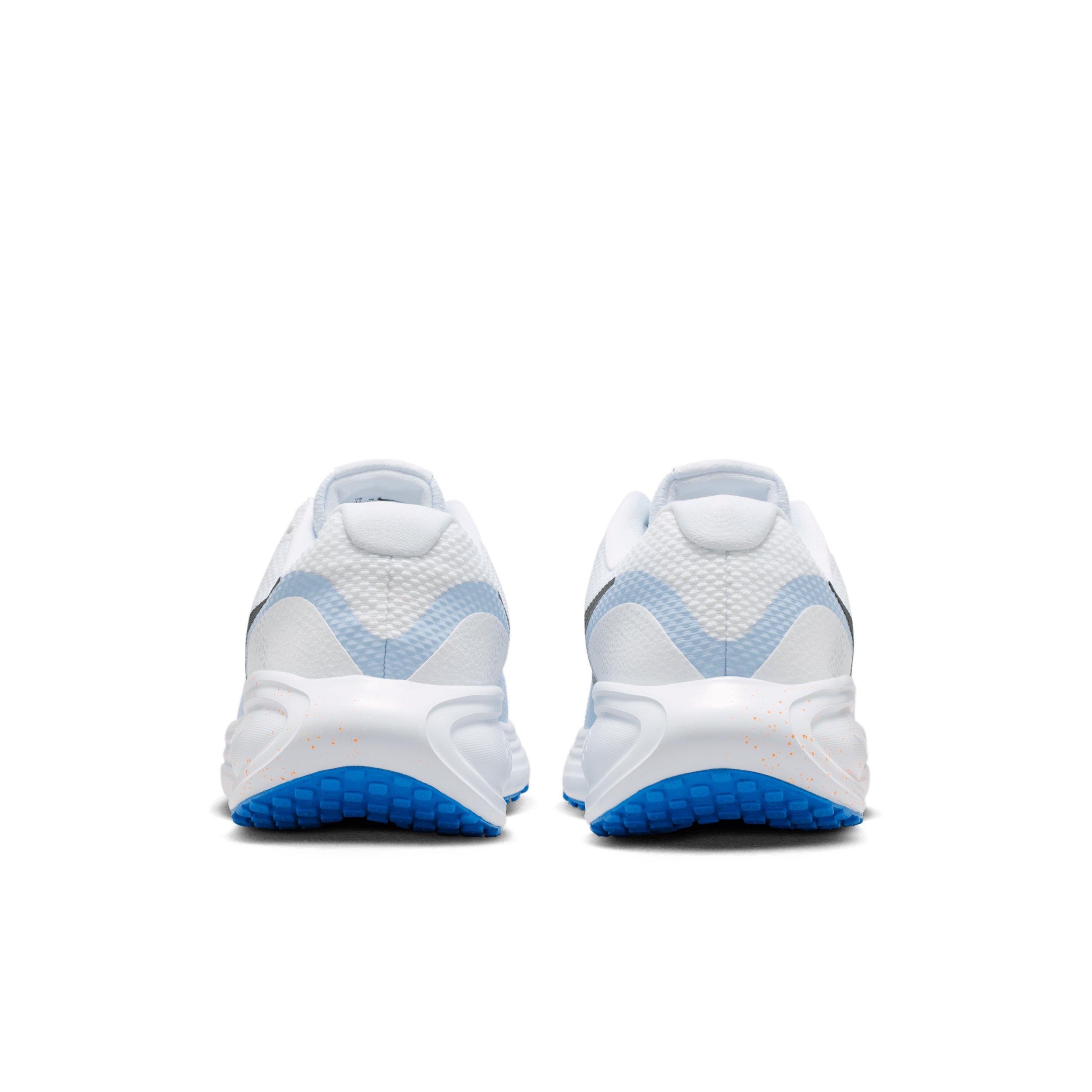Nike Revolution 8 "White/Hydrogen Blue/Blue Crystal/Off Noir" Men's Wide Running Shoe - WHITE/BLUE/BLUE/OFF NOIR Thumbnail View 5