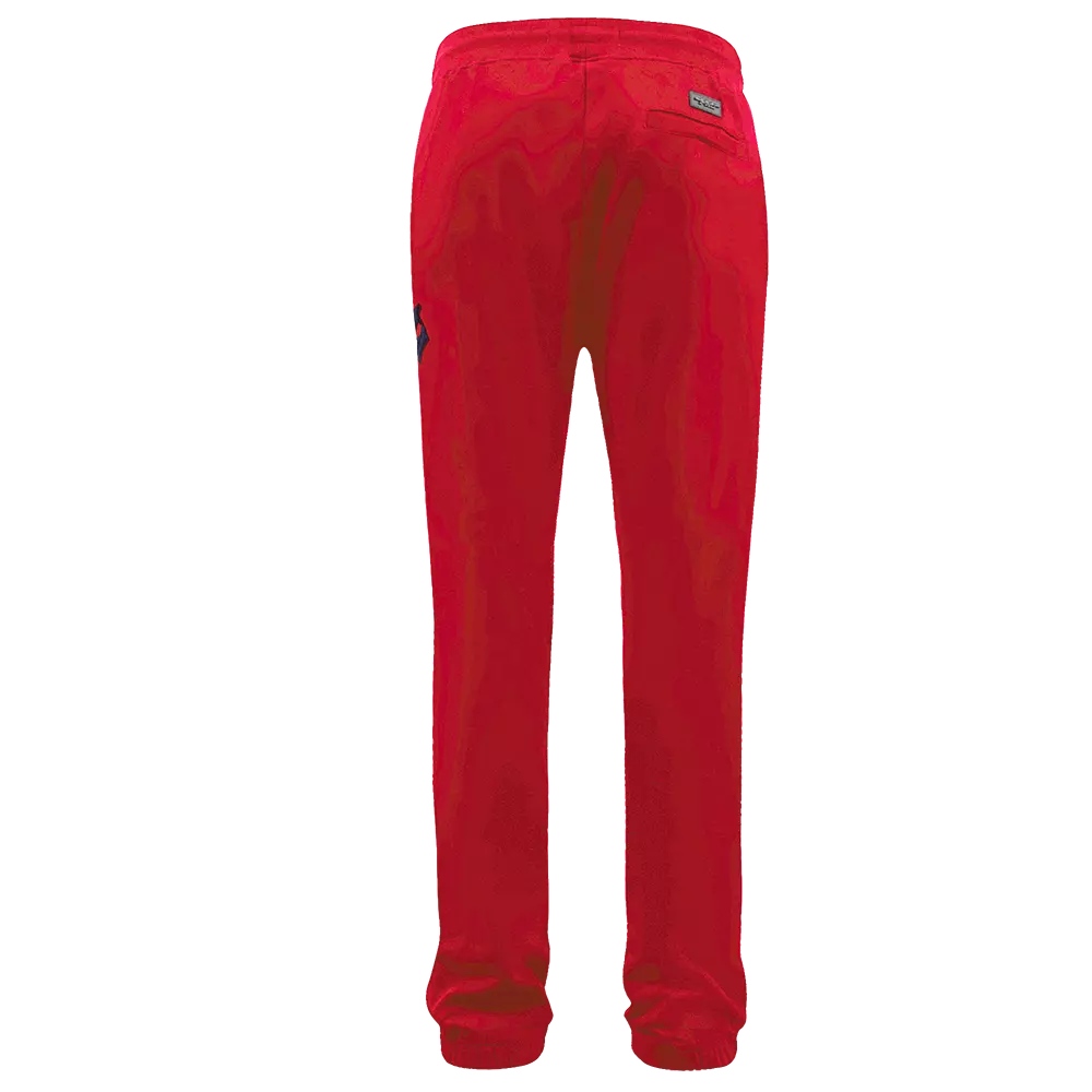 Pro Standard Men's MLB Atlanta Braves Old English Sweatpants -Red - RED