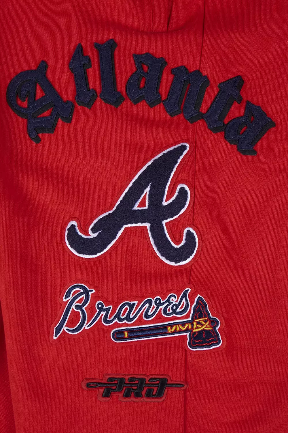 Pro Standard Men's MLB Atlanta Braves Old English Sweatpants - Red - RED