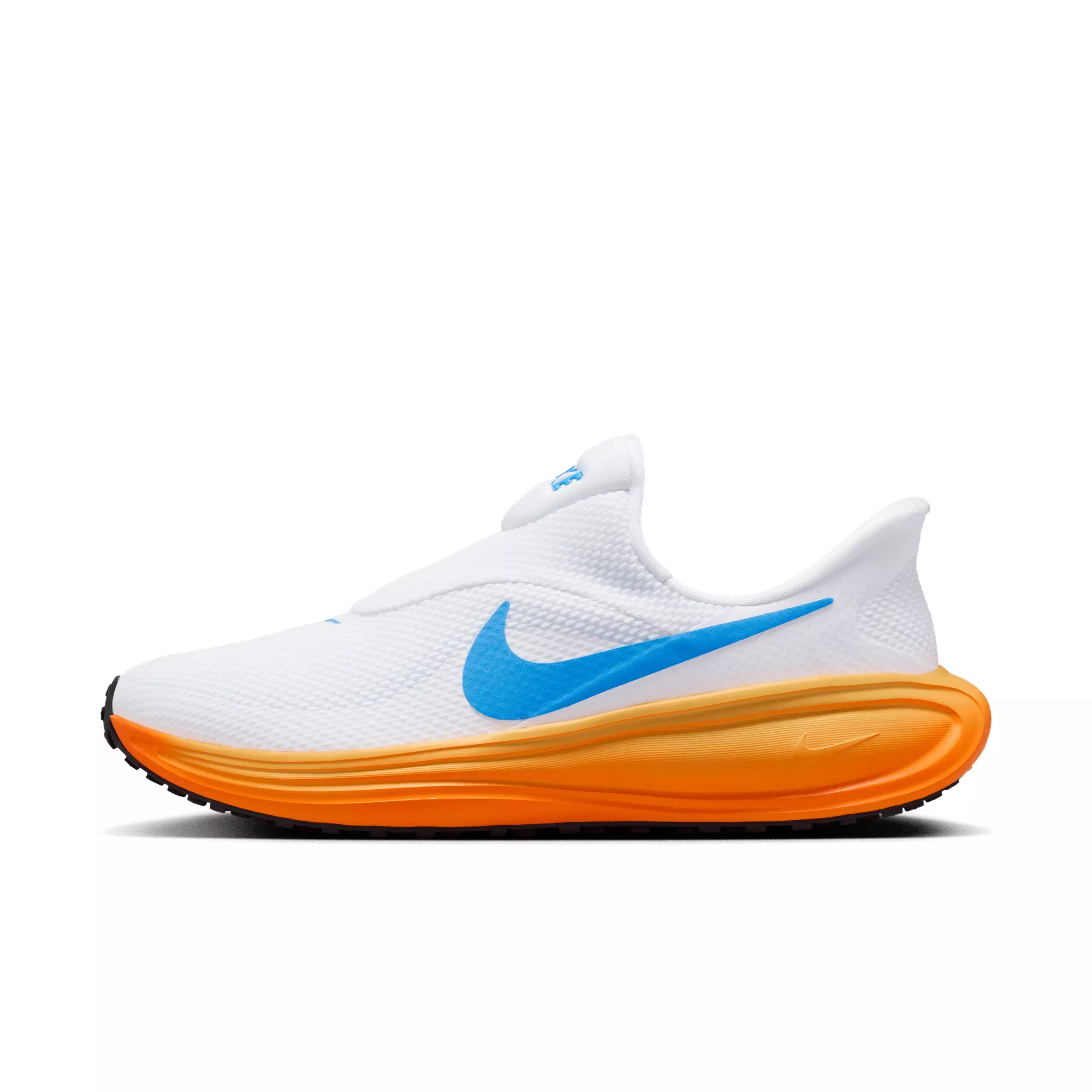 Nike Revolution 8 EasyOn "White/Hydrogen Blue/Total Orange/Blue Crystal" Men's Running Shoe - WHITE/BLUE/ORANGE/BLUE