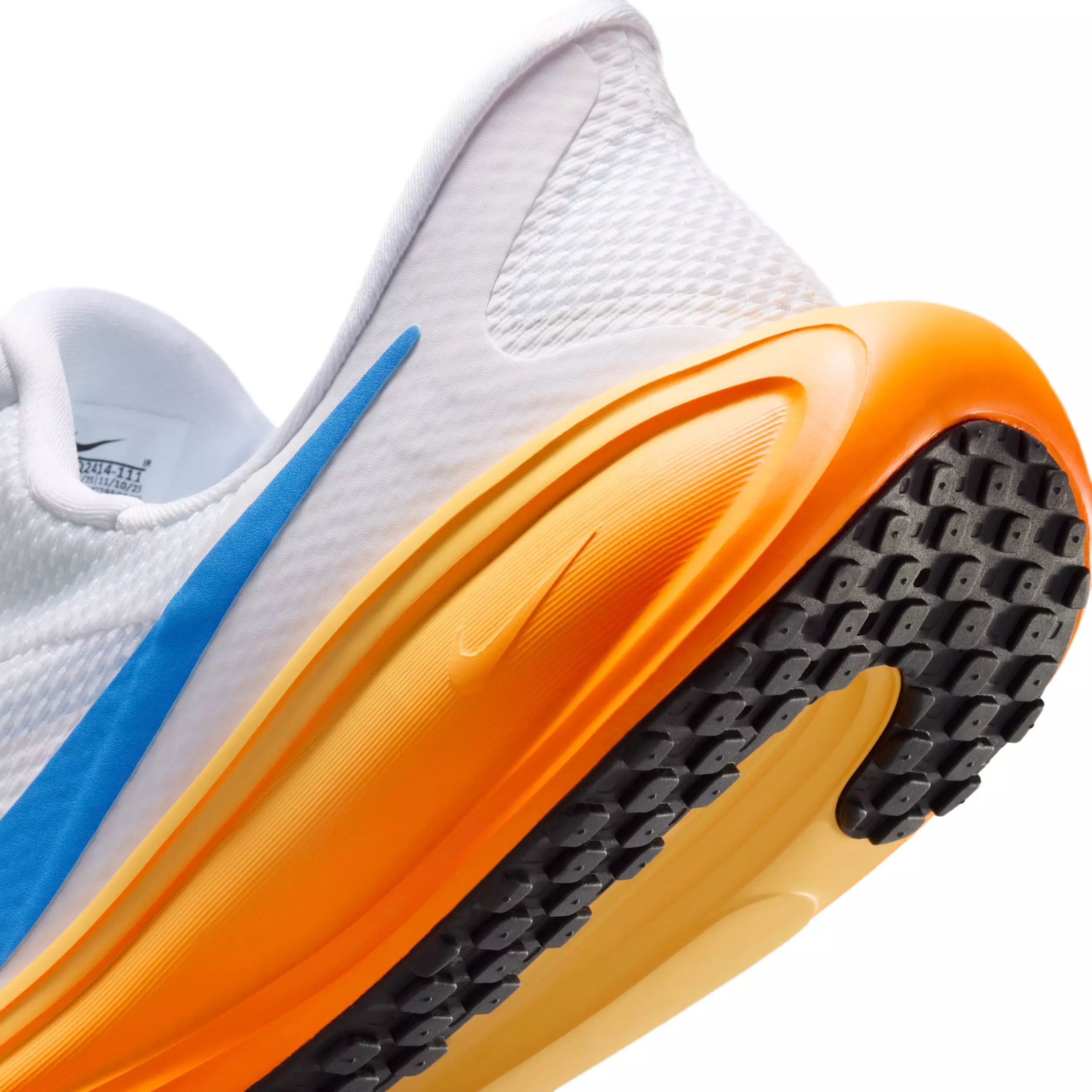 Nike Revolution 8 EasyOn "White/Hydrogen Blue/Total Orange/Blue Crystal" Men's Running Shoe - WHITE/BLUE/ORANGE/BLUE