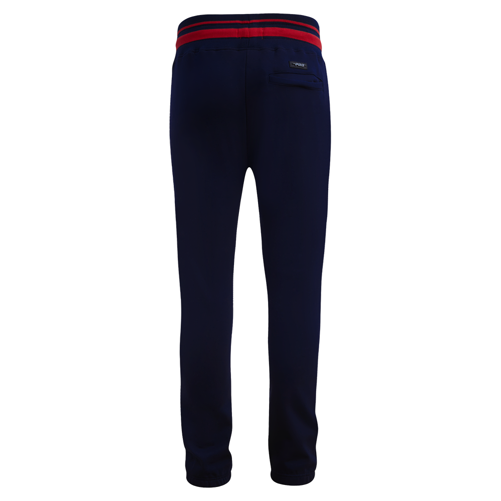 Pro Standard Men's MLB Atlanta Braves Mashup Rib Sweatpants - Navy/Red - NAVY/RED Thumbnail View 2