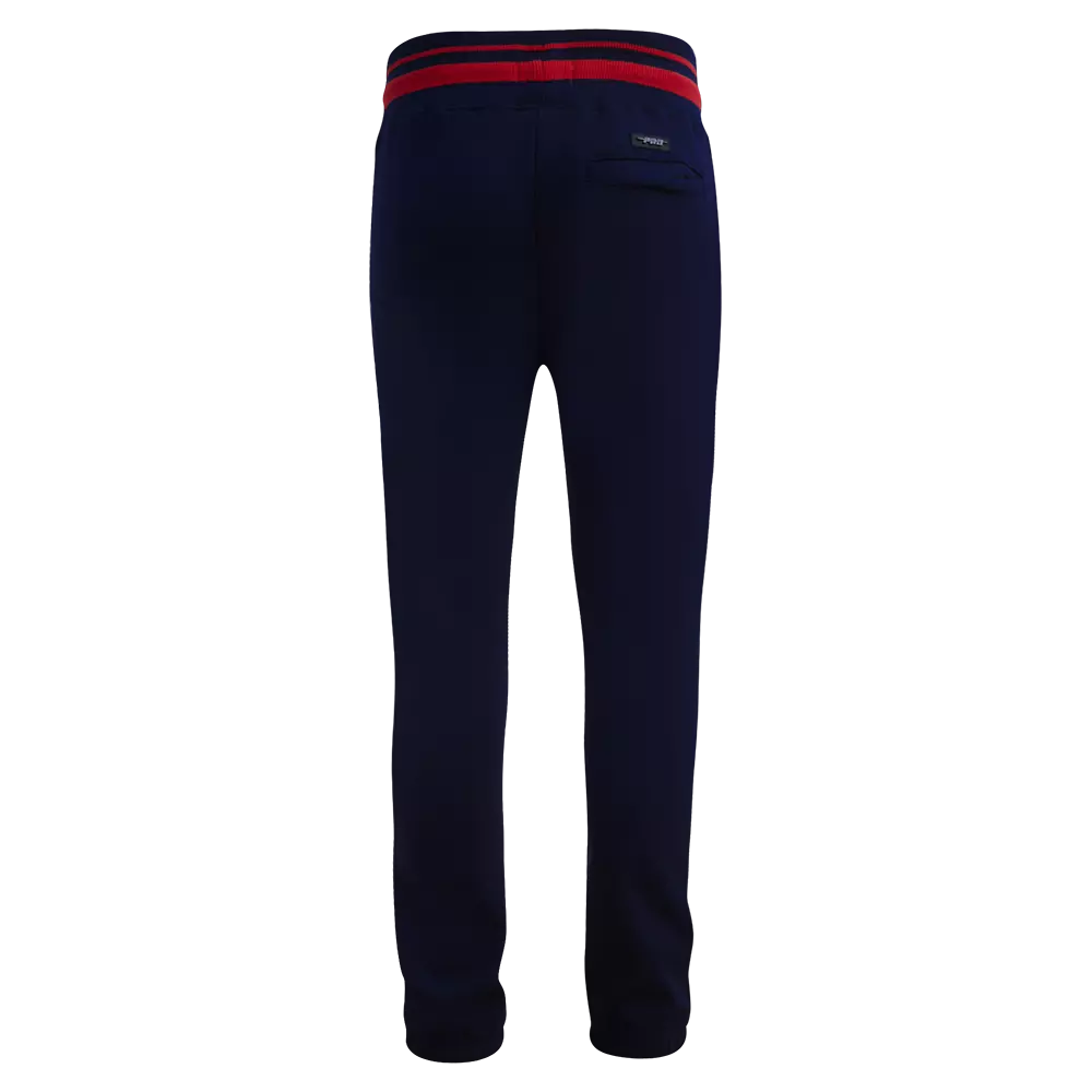 Pro Standard Men's MLB Atlanta Braves Mashup Rib Sweatpants -Navy/Red - NAVY/RED