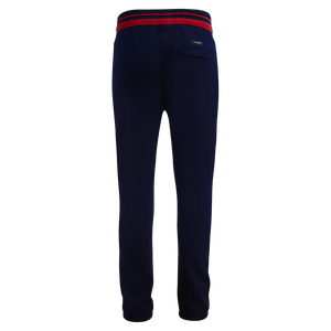 Pro Standard Men's MLB Atlanta Braves Mashup Rib Sweatpants -Navy/Red