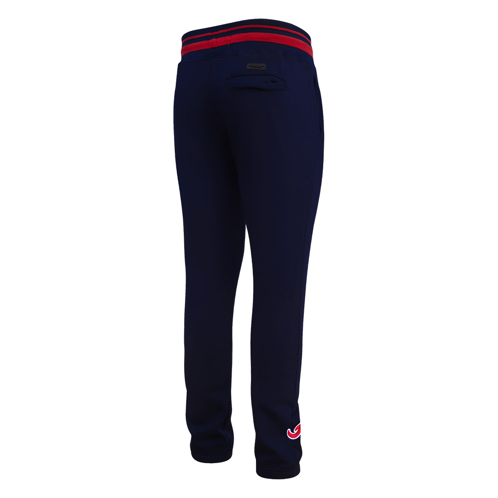 Pro Standard Men's MLB Atlanta Braves Mashup Rib Sweatpants - Navy/Red - NAVY/RED Thumbnail View 4