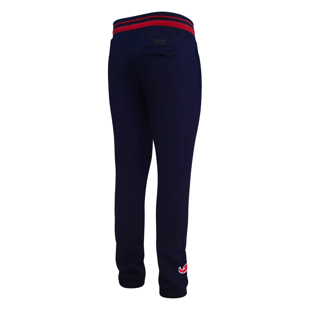 Pro Standard Men's MLB Atlanta Braves Mashup Rib Sweatpants -Navy/Red - NAVY/RED