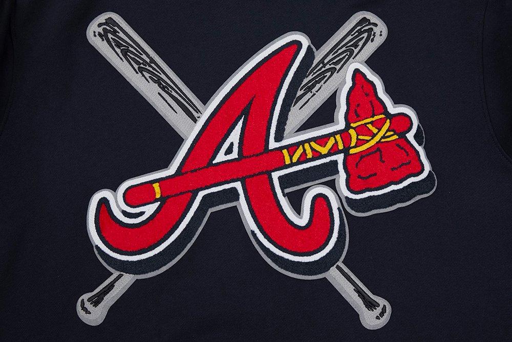 Pro Standard Men's MLB Atlanta Braves Mashup Rib Sweatpants - Navy/Red - NAVY/RED Thumbnail View 6