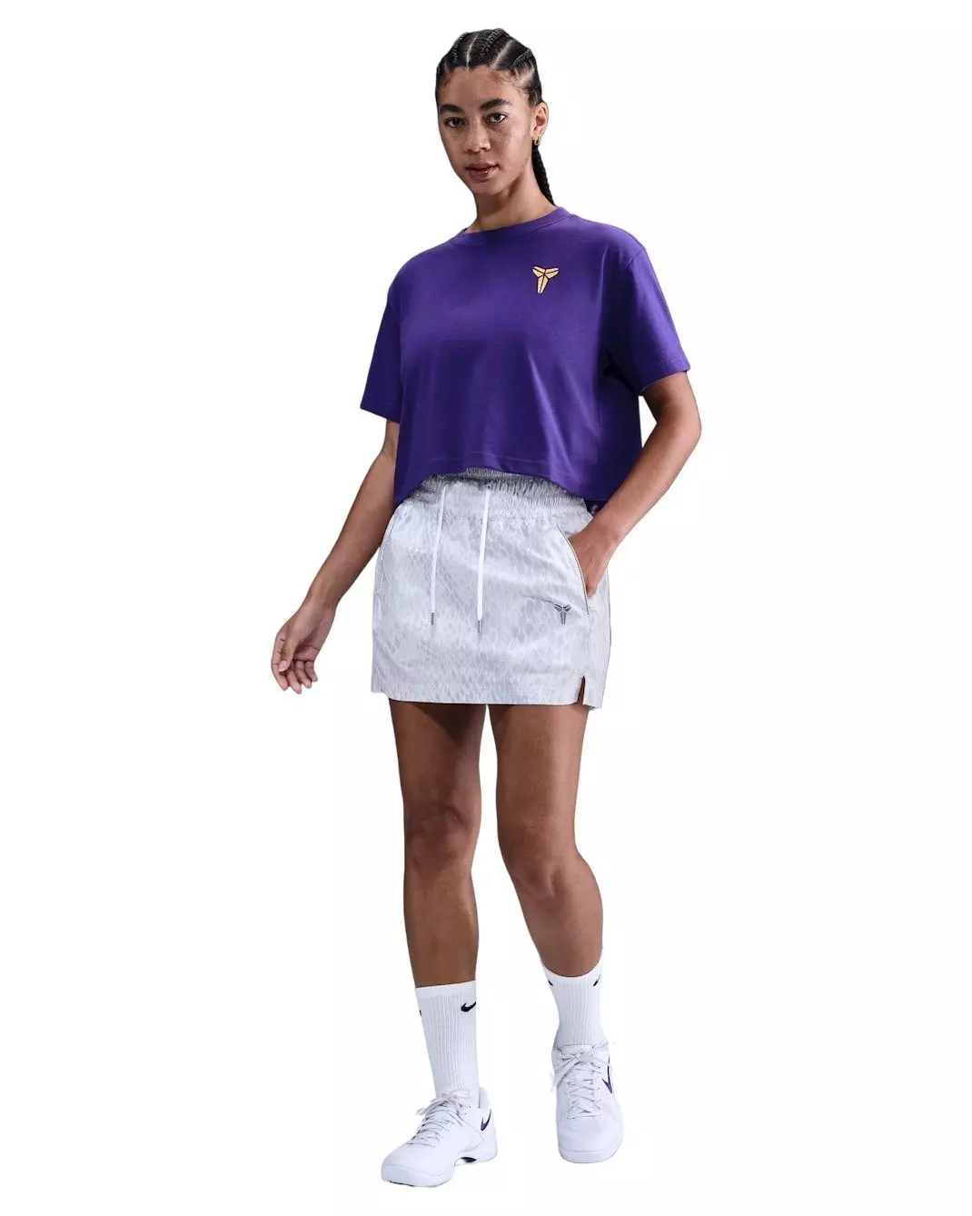 Kobe Women's Woven Skirt -White - WHITE