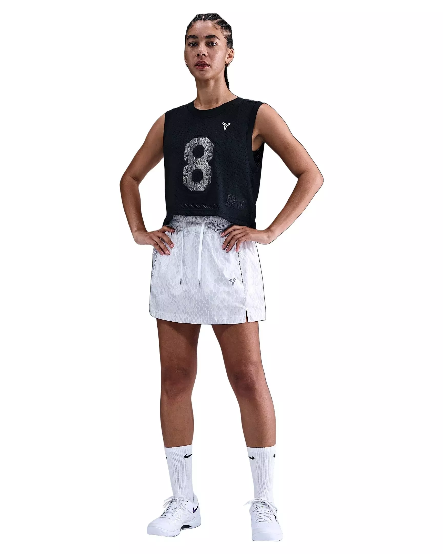 Kobe Women's Cropped Jersey -Black/Tan - BLACK/TAN